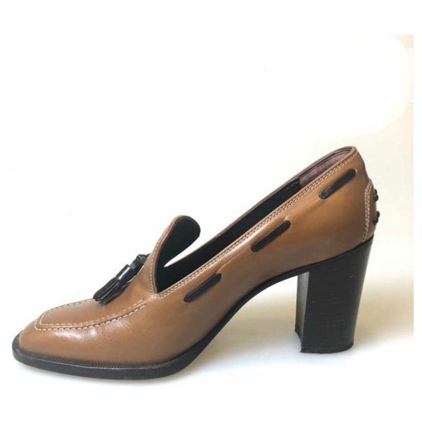 Tod's on sale heeled loafers