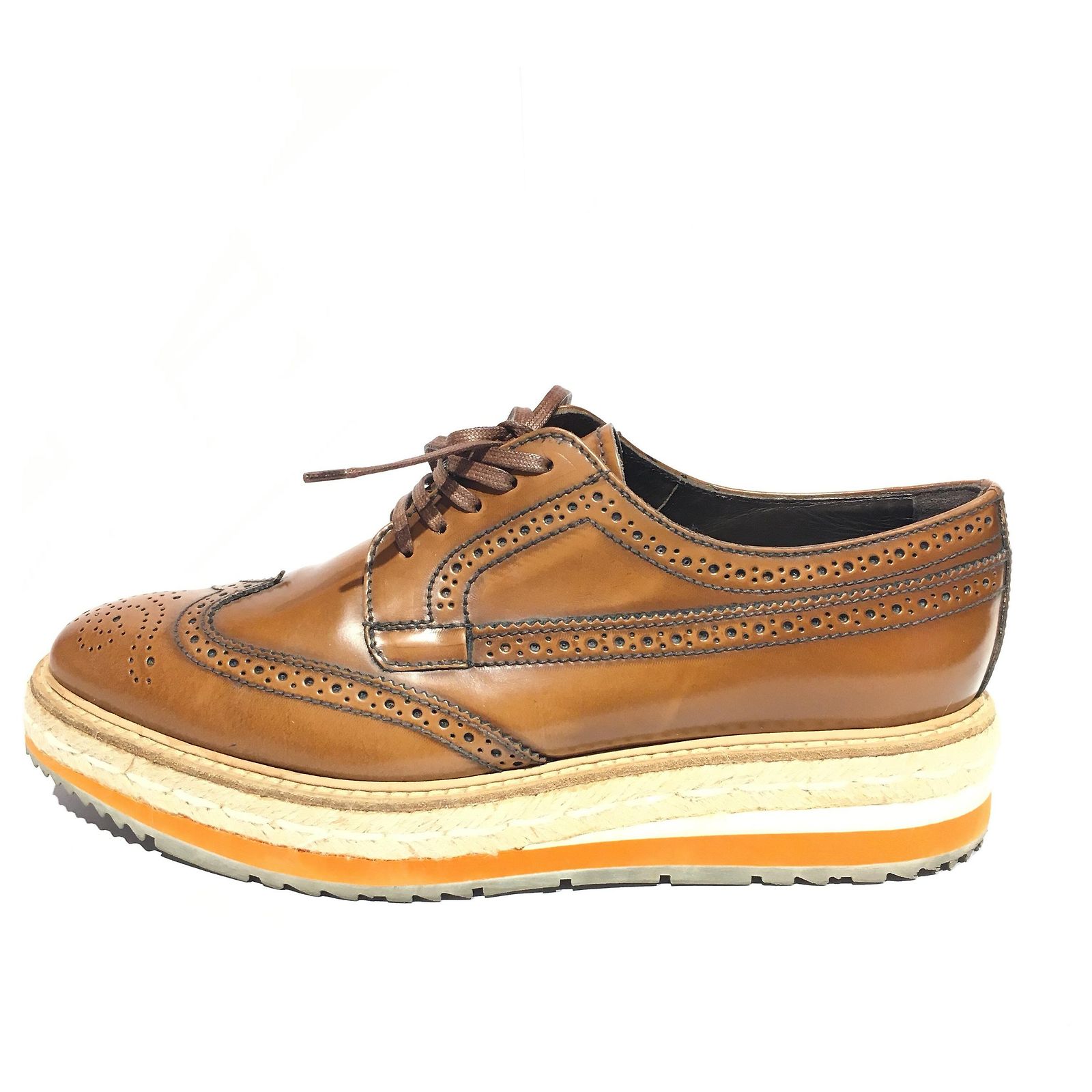 Prada Opaque Brown Leather Derby Shoes Prada Leather Derby Shoes for Men - Up to 55% off | Lyst main image 2