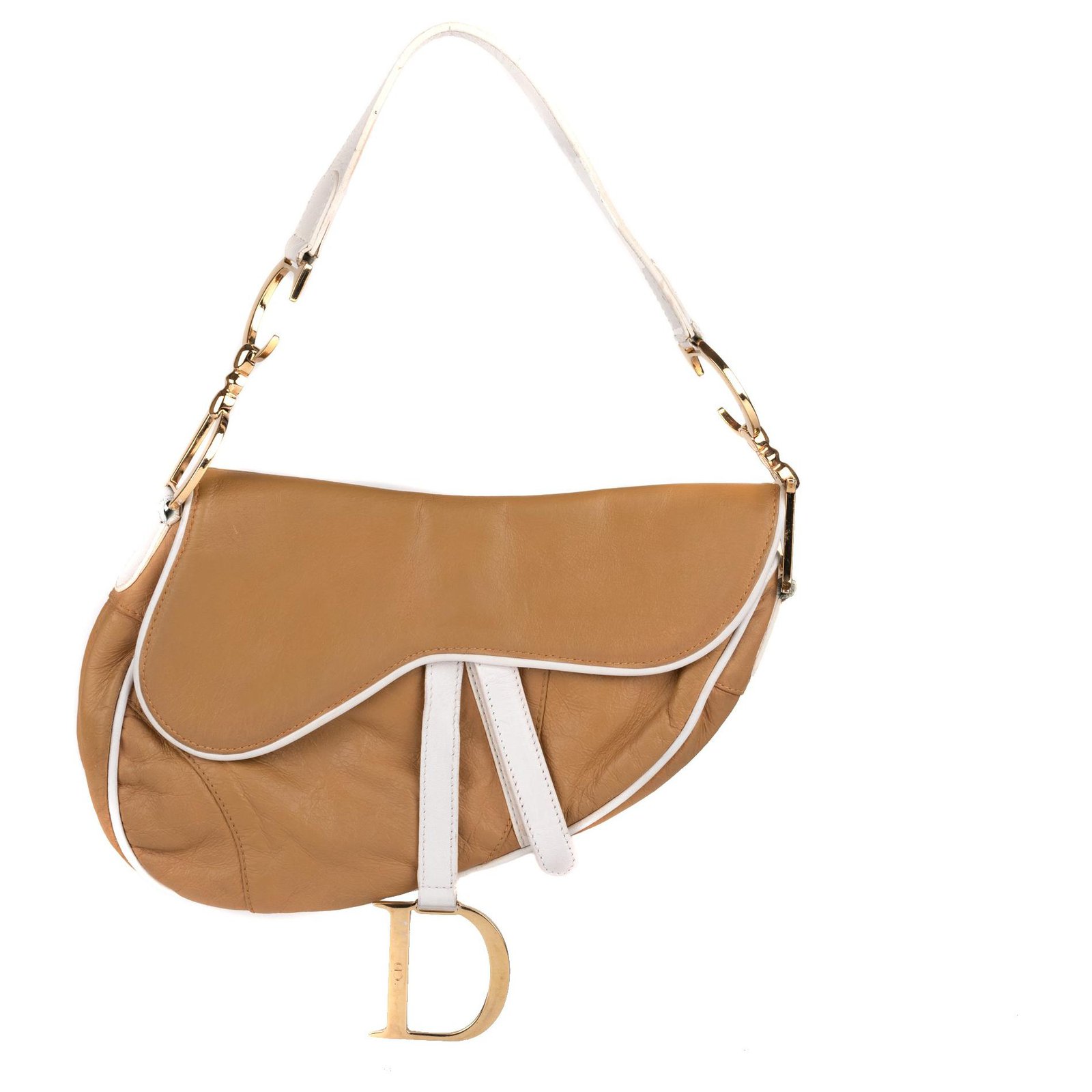 Handbags Leather White,Beige ref.118850 