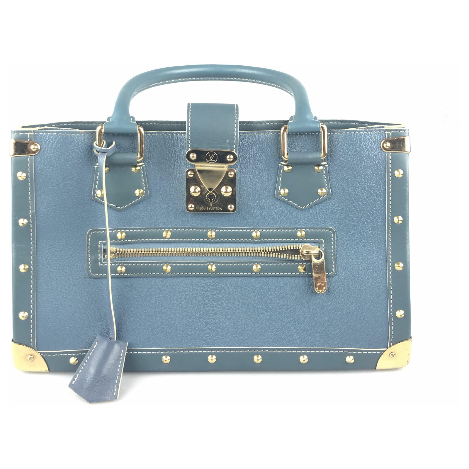 Louis Vuitton Blue Suhali Le Fabuleux Bag Leather Pony-style