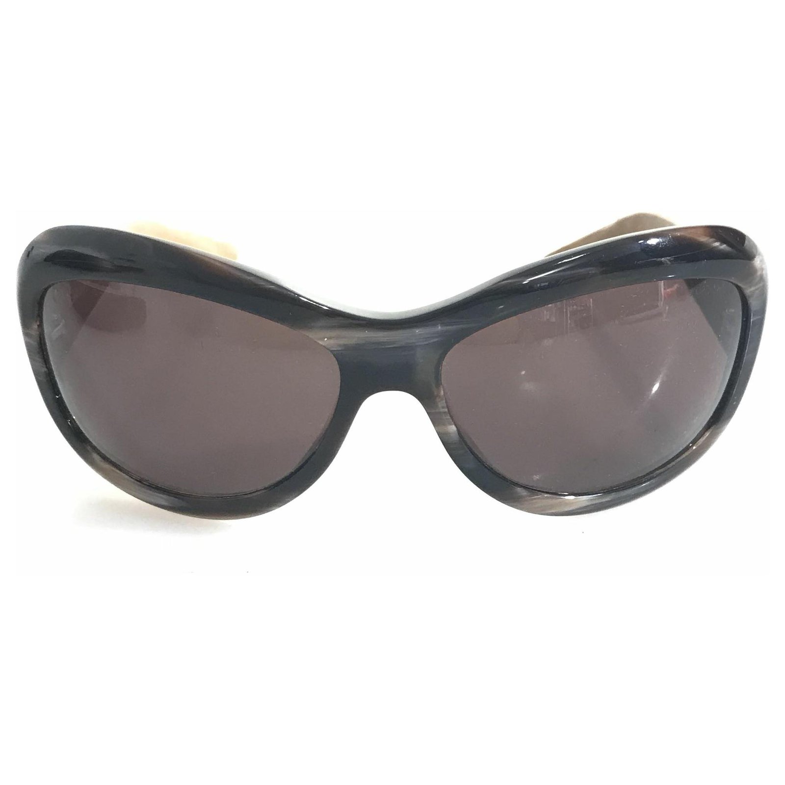 Chanel Brown Butterfly Quilted Sunglasses Dark brown Leather Pony-style  calfskin ref.119465 - Joli Closet