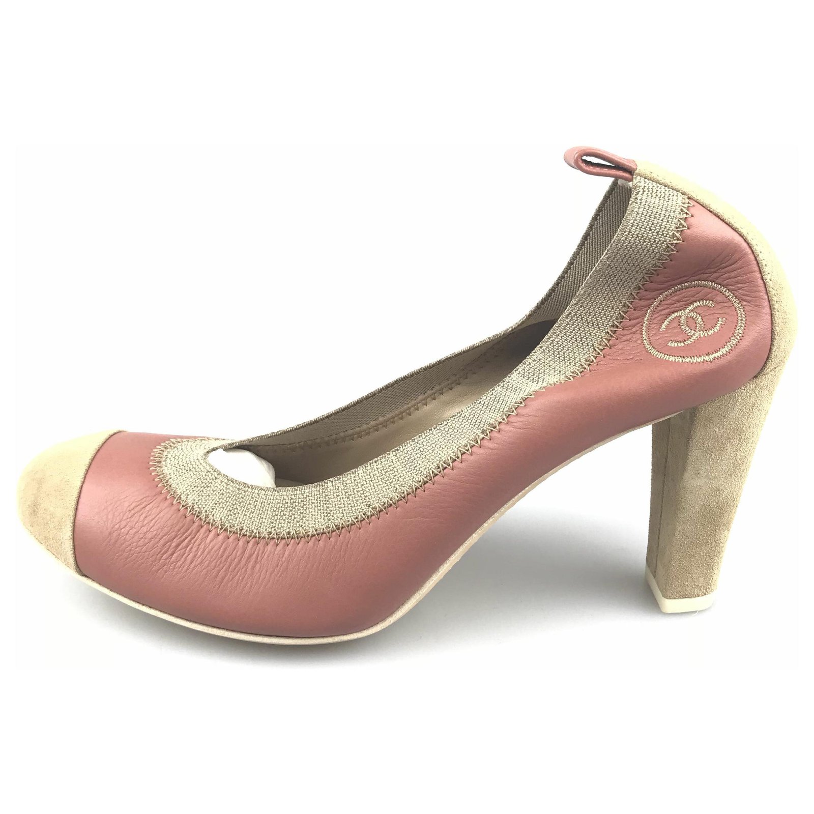 chanel pink heels