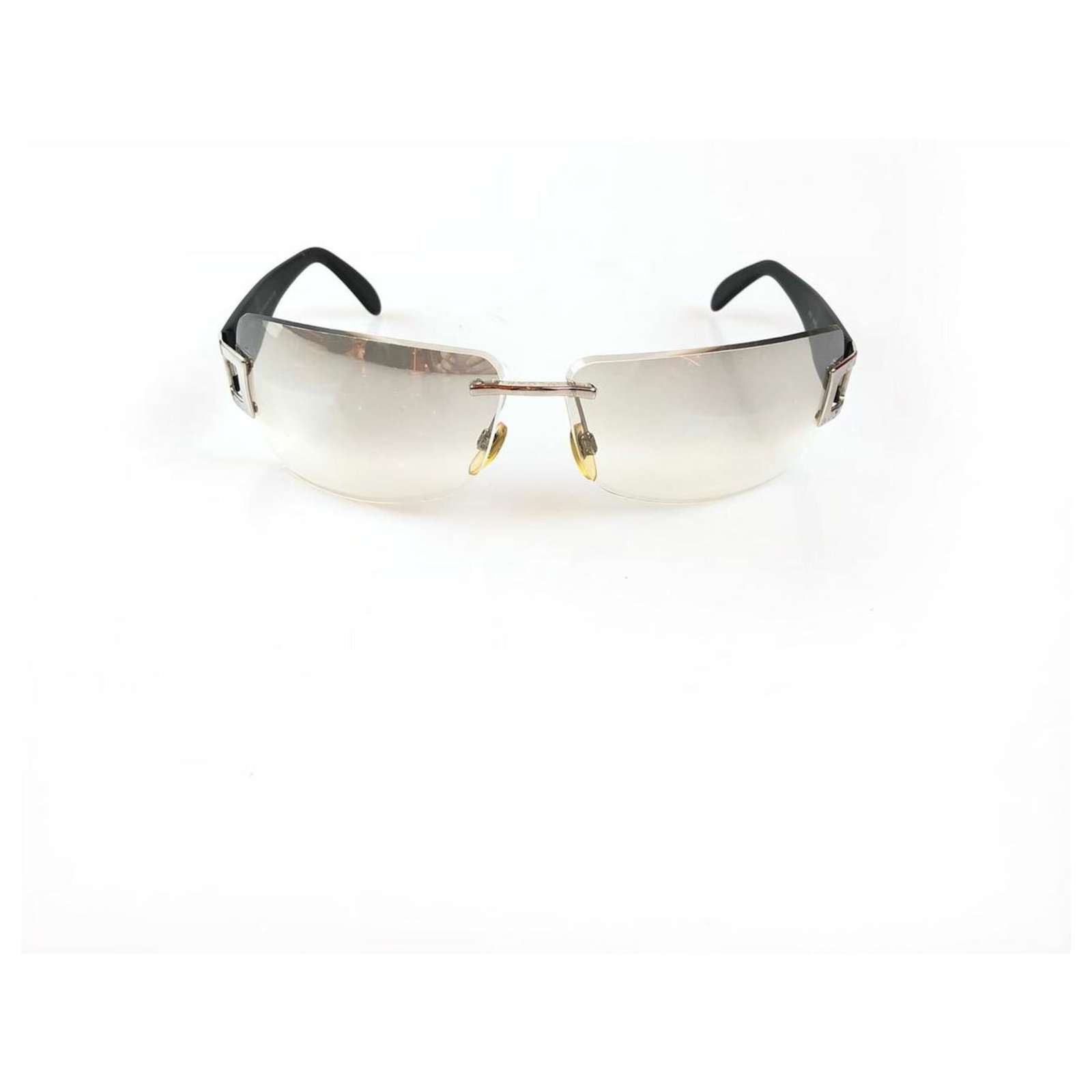 مثيرة للجدل يزداد سوءا جوهر  Bulgari Bvlgari Black Rectangular Rimless Sunglasses ref.119789 - Joli  Closet