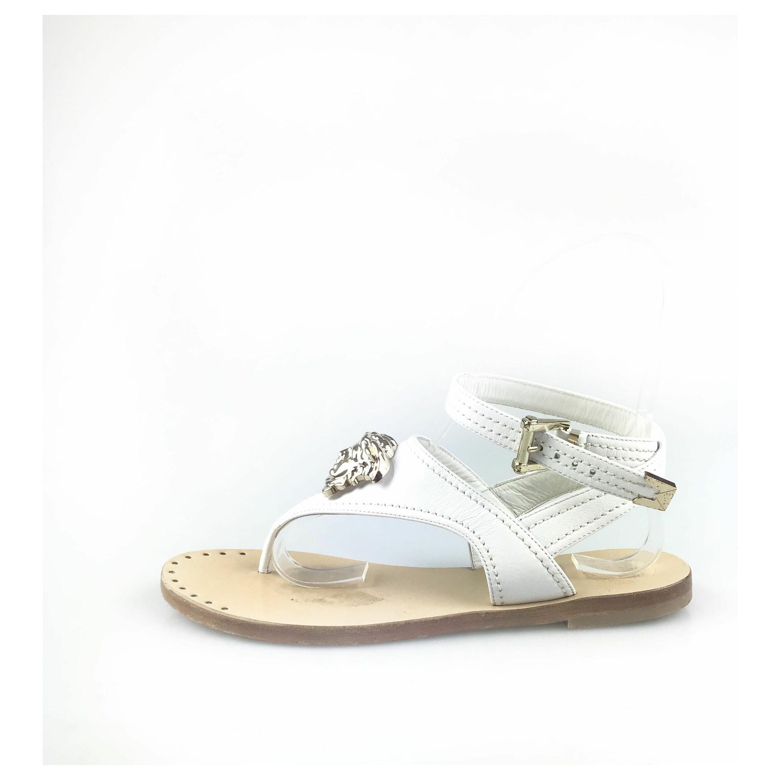 versace white sandals