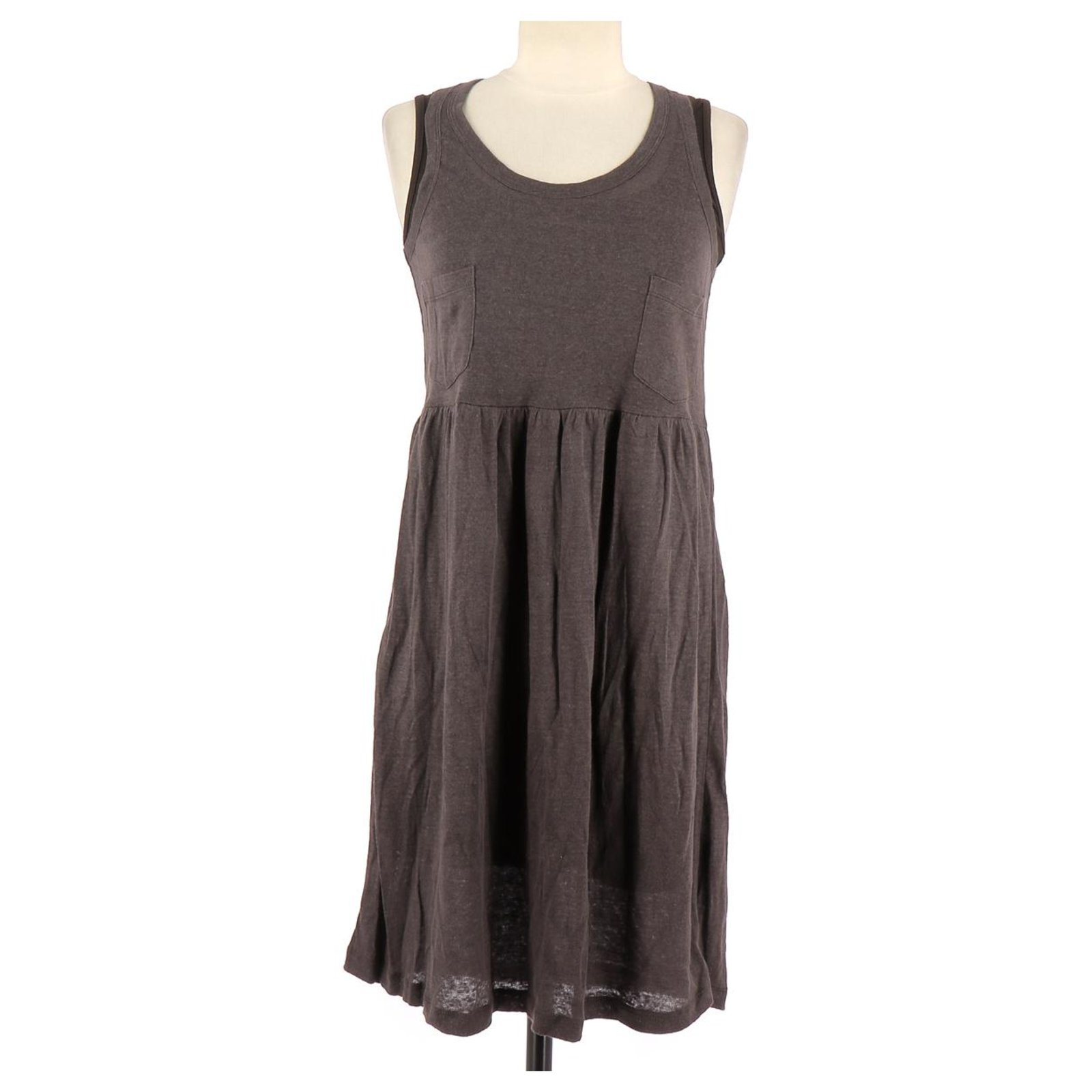 La Fée Maraboutée robe Brown Linen ref.120005 - Joli Closet