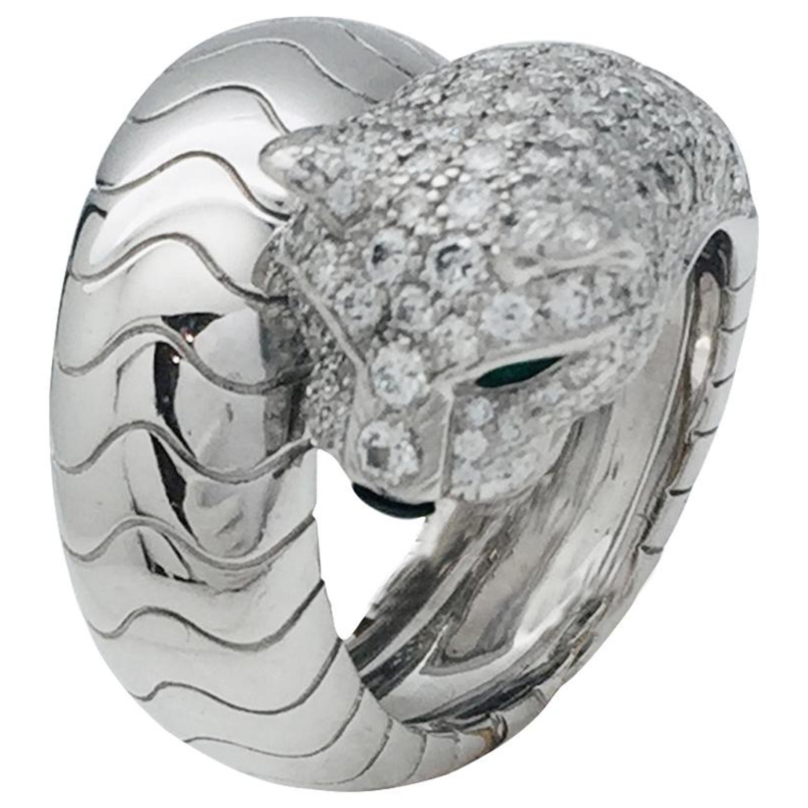 cartier panther ring white gold