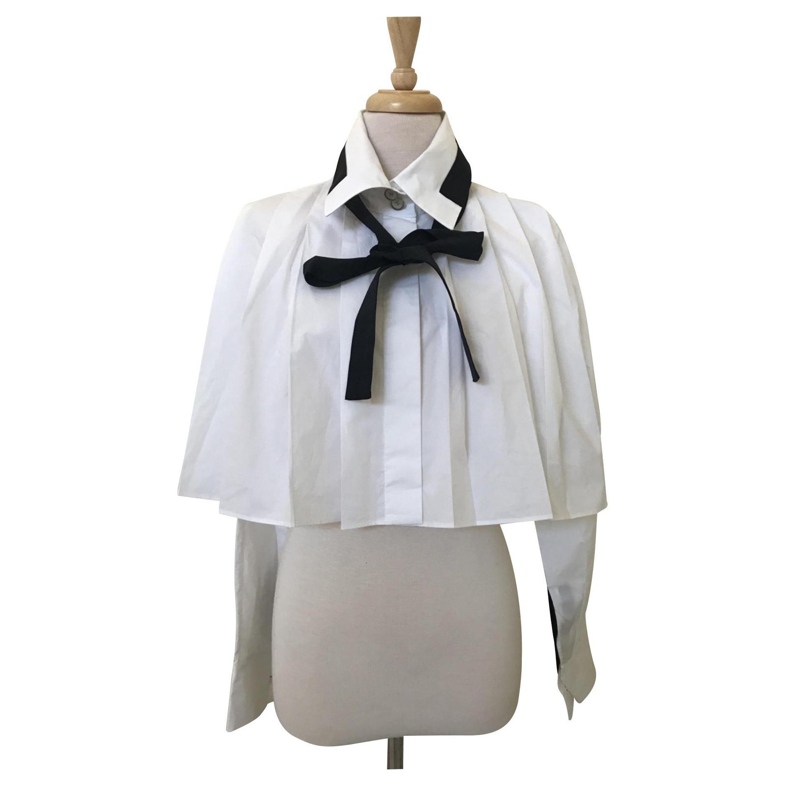 CHANEL CHANEL Silk blouse shirt tops 14AP49432V36305 silk White