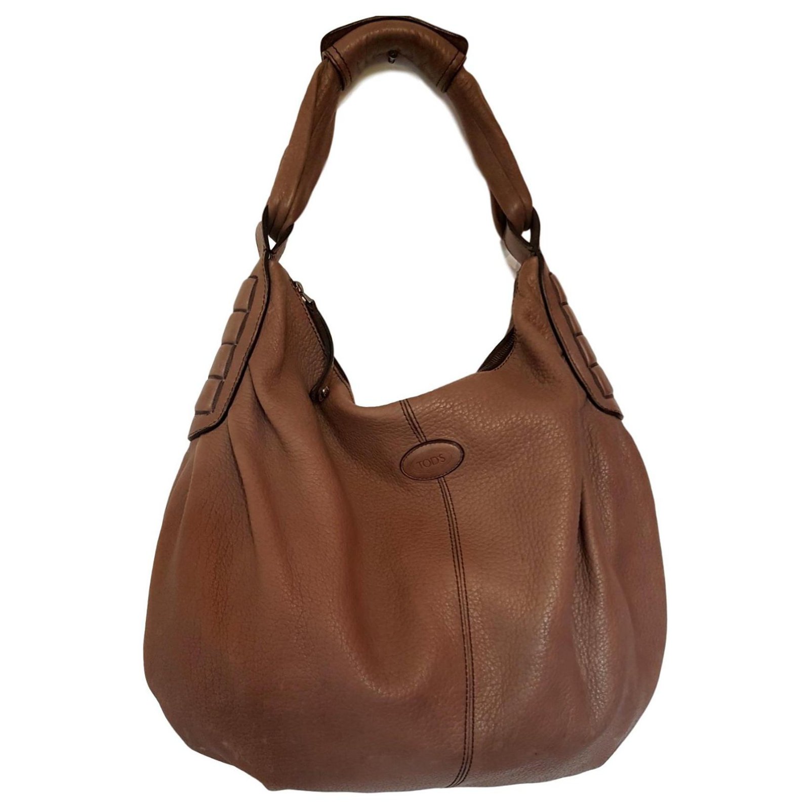 Calf Leather handbag Color Taupe