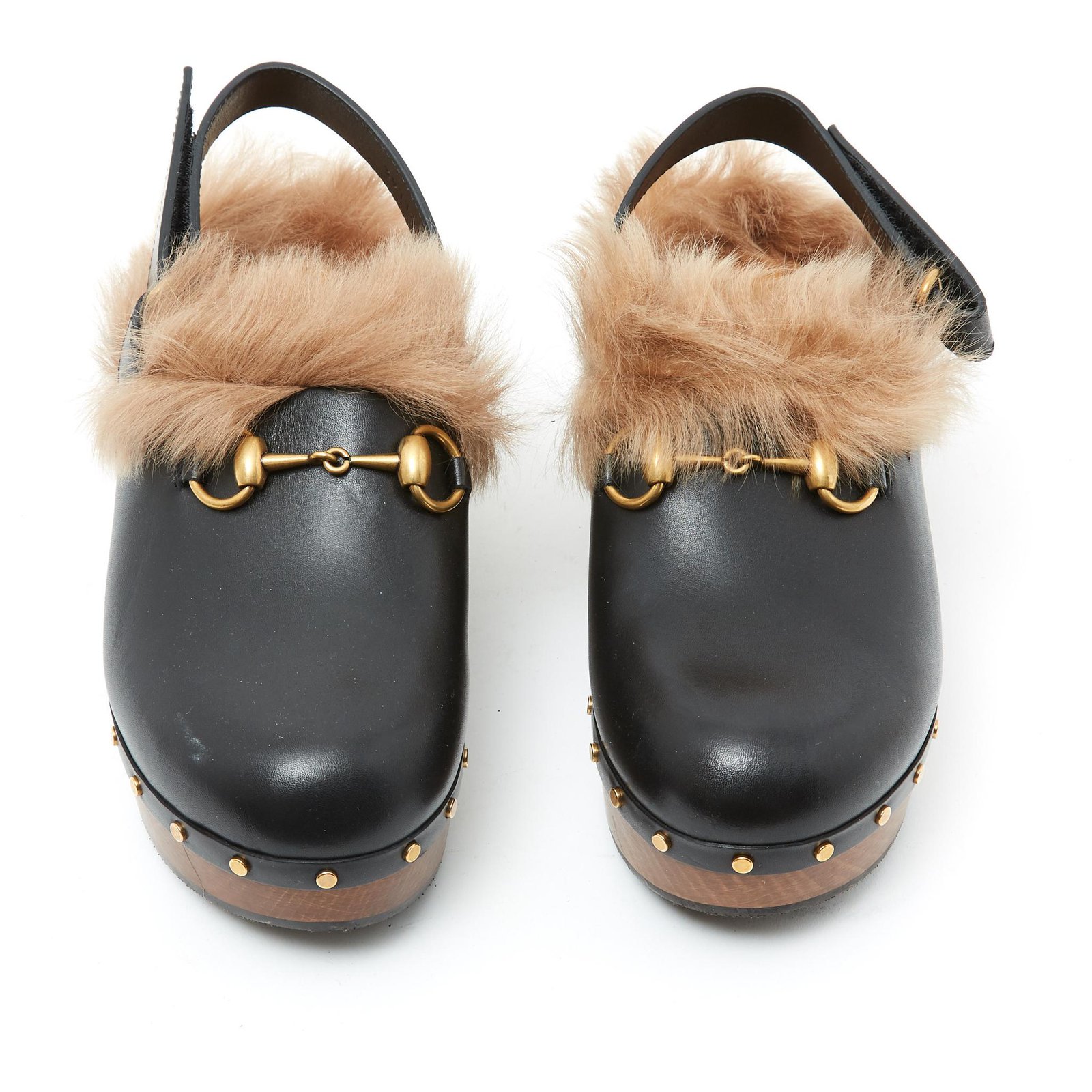 gucci clogs with fur