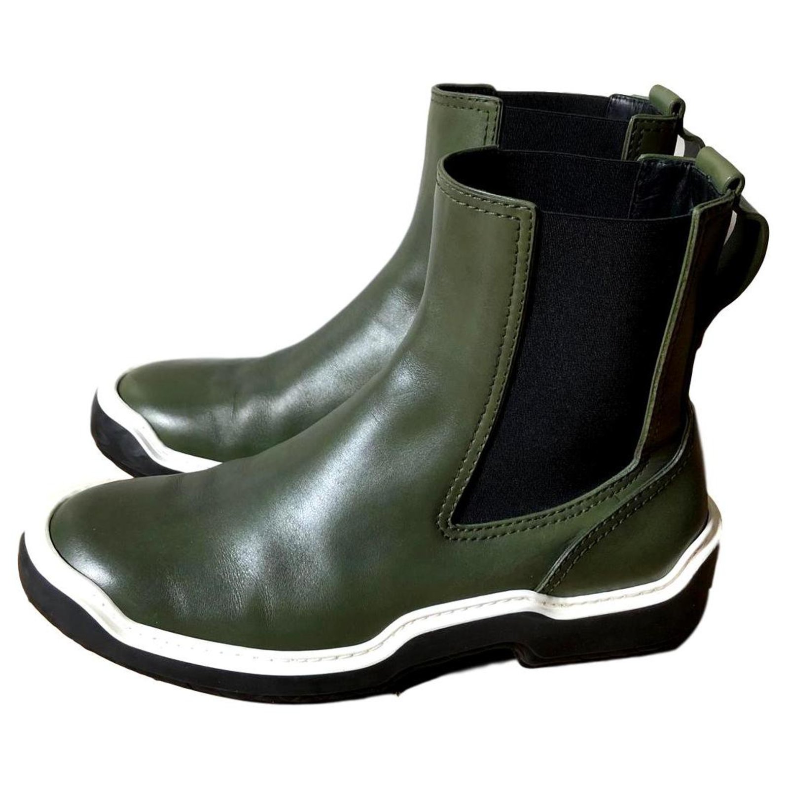 Bottega Veneta Boots Green Leather Ref Joli Closet