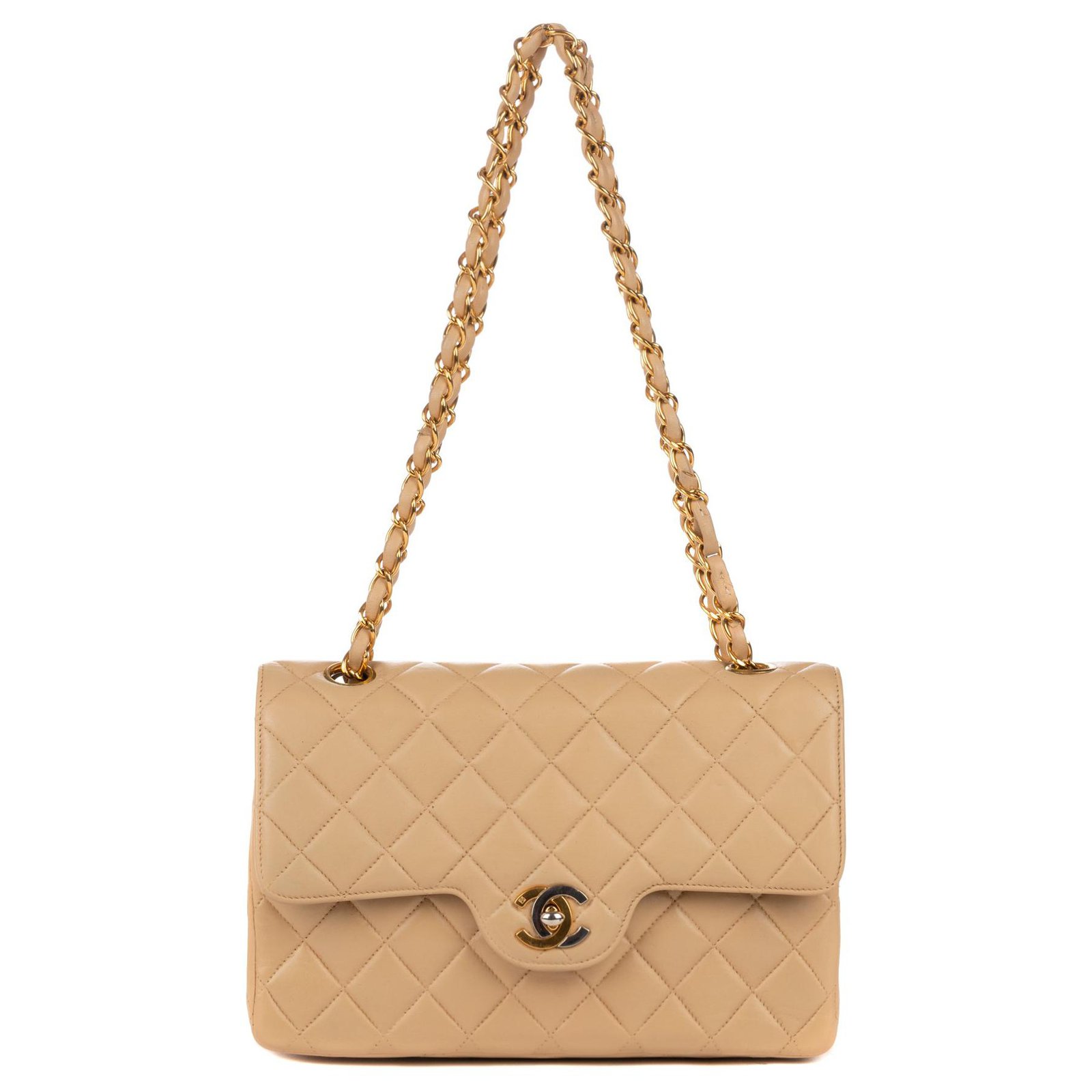 Timeless Superb Chanel 23 beige quilted lamb in very good condition!  Leather ref.121529 - Joli Closet