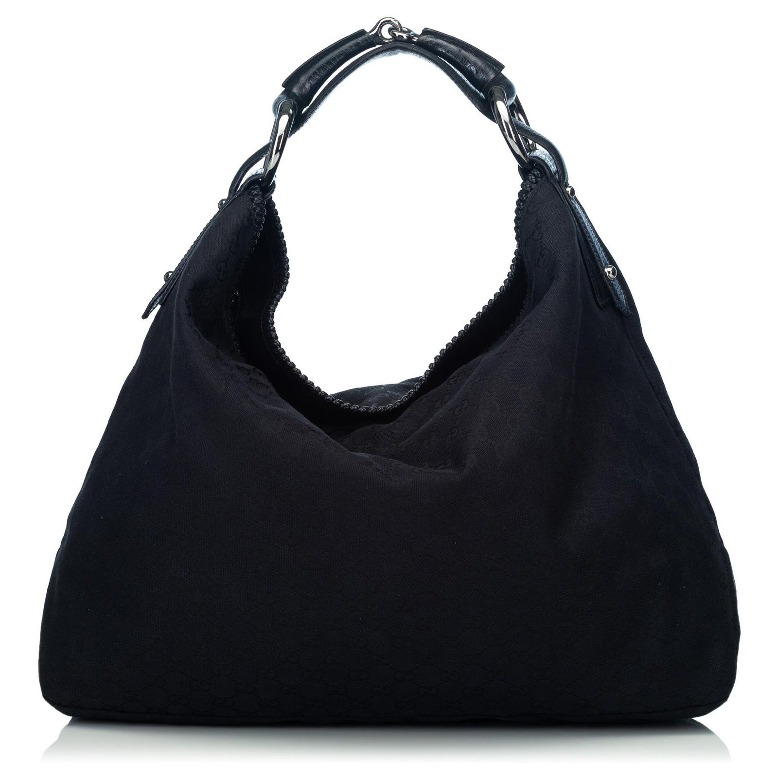 Large GG Horsebit Hobo Handbags Leather 