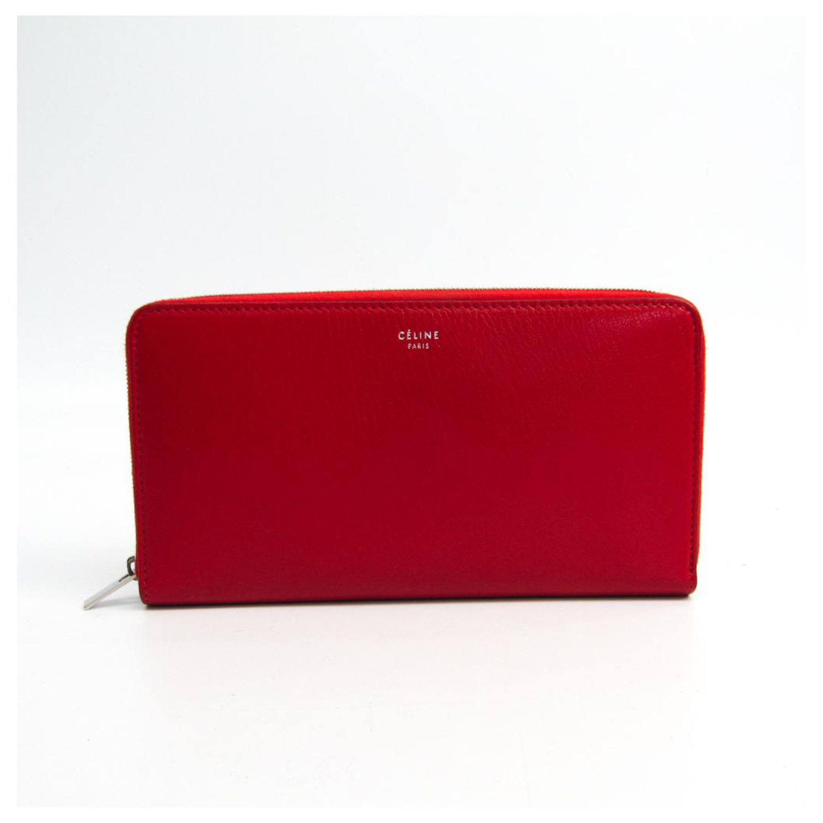 Celine Red Zipped Multifunction Wallet