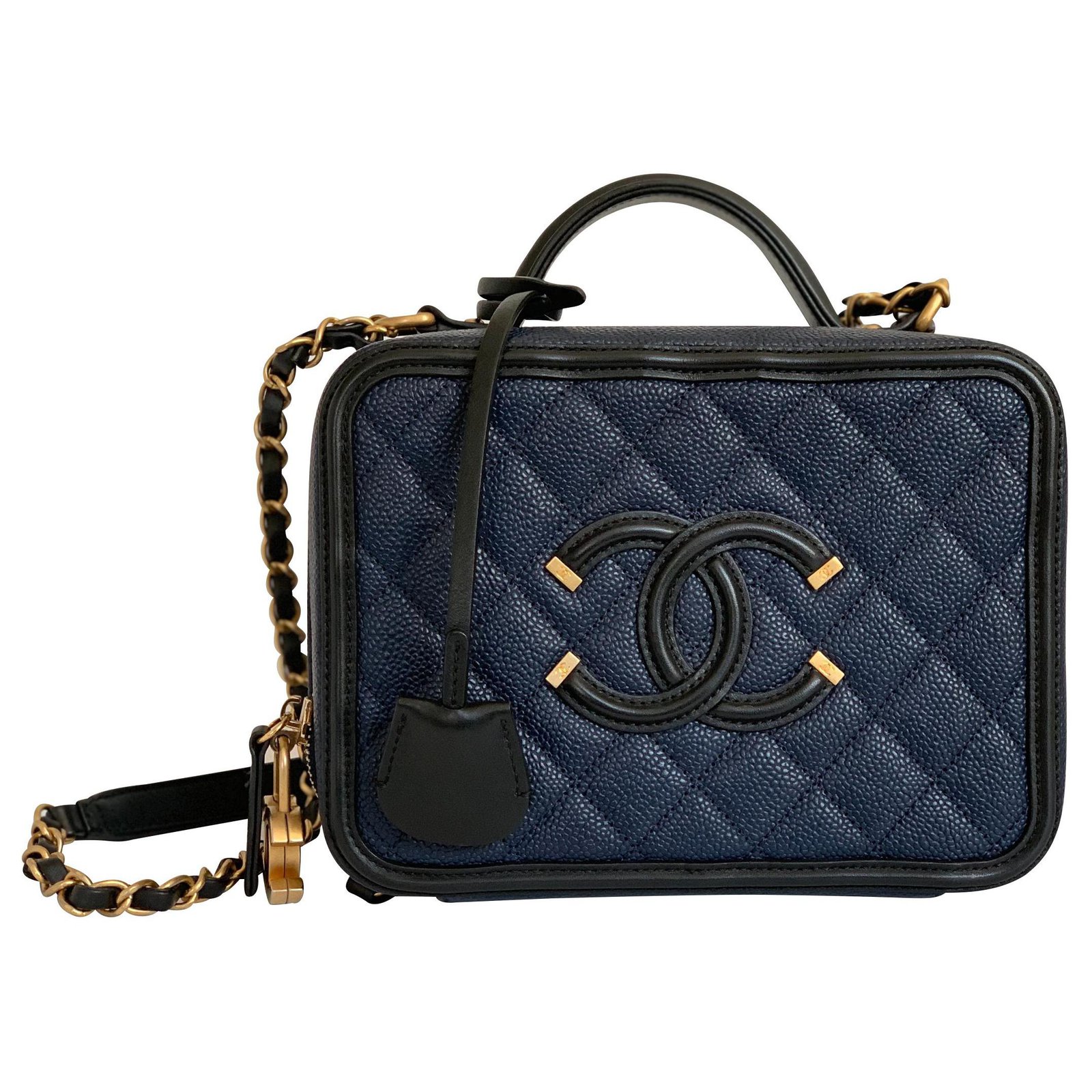 Timeless/classique leather handbag Chanel Blue in Leather - 33627620