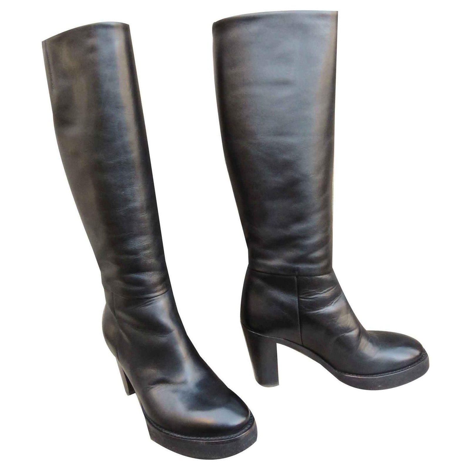 ACNE Studio heeled boots Black Leather ref.123172 - Joli Closet