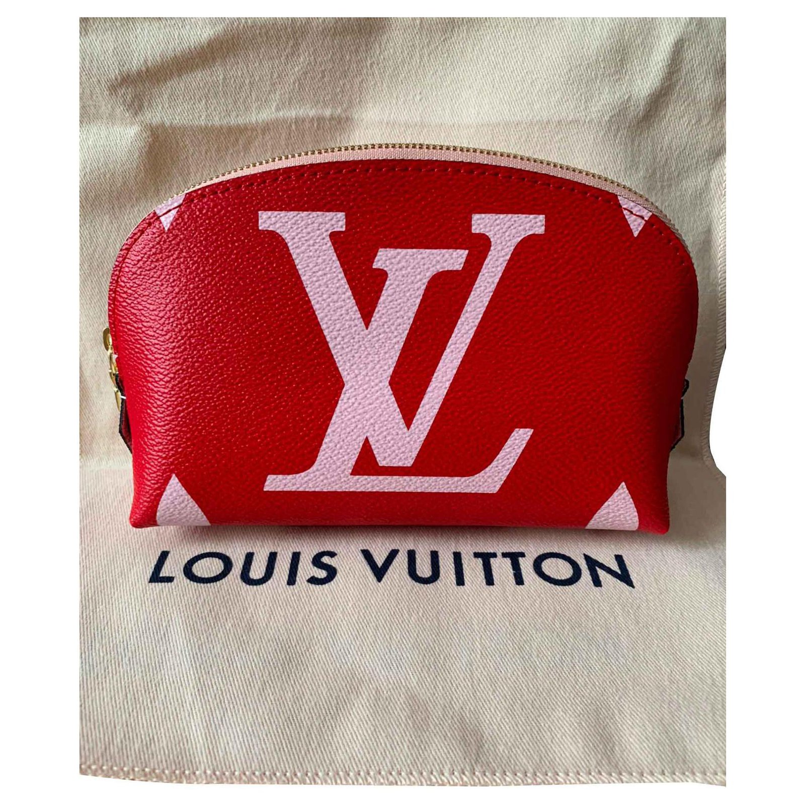 Louis Vuitton Cosmetic pouch capsule collection Giant summer 2019 Pink Red  Cloth ref.123391 - Joli Closet