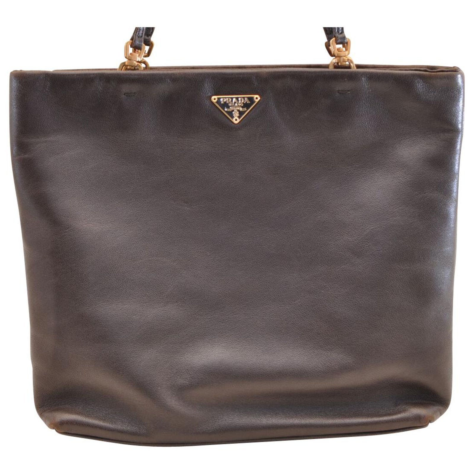 Prada Vintage Shoulder Bag Brown Leather  - Joli Closet