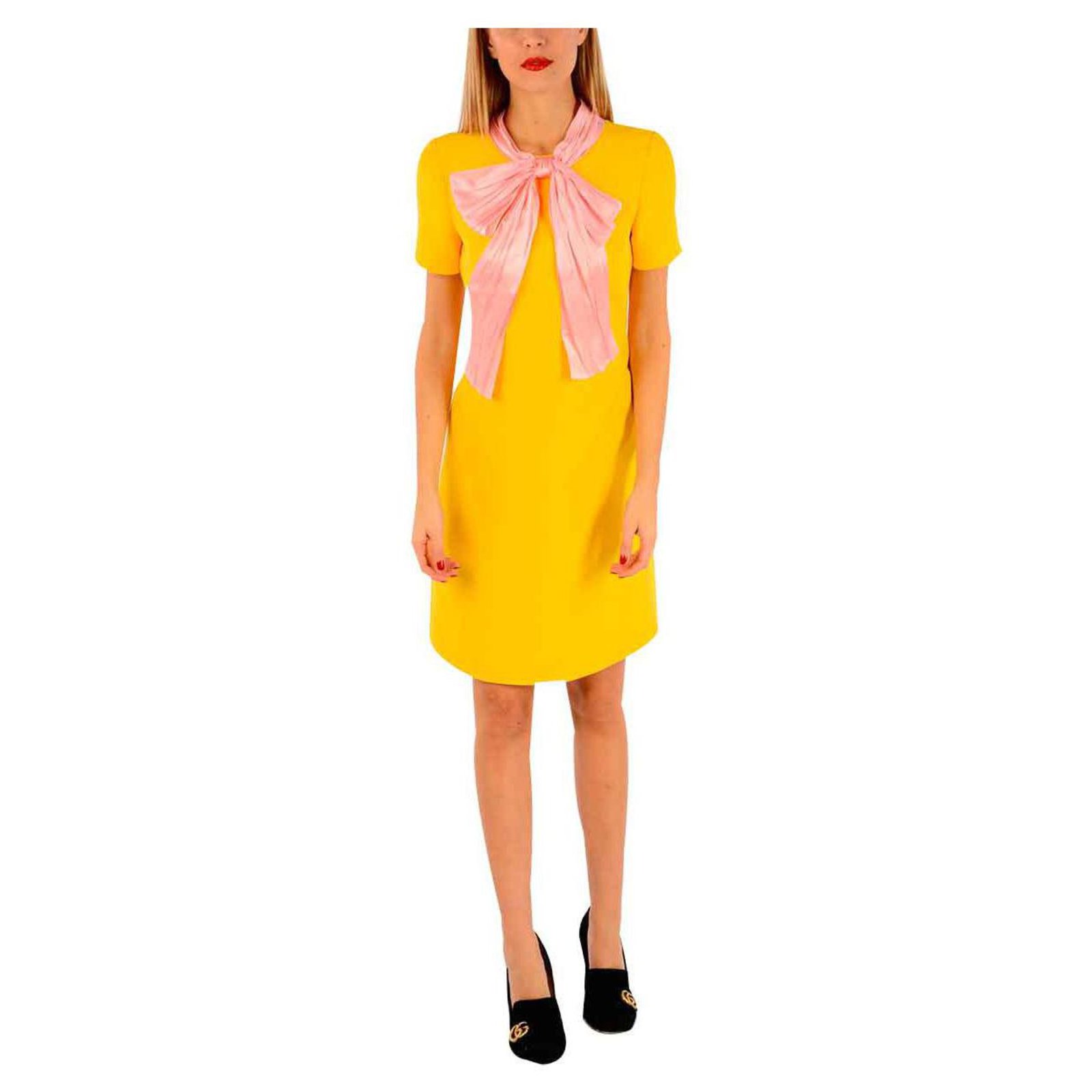 yellow gucci dress