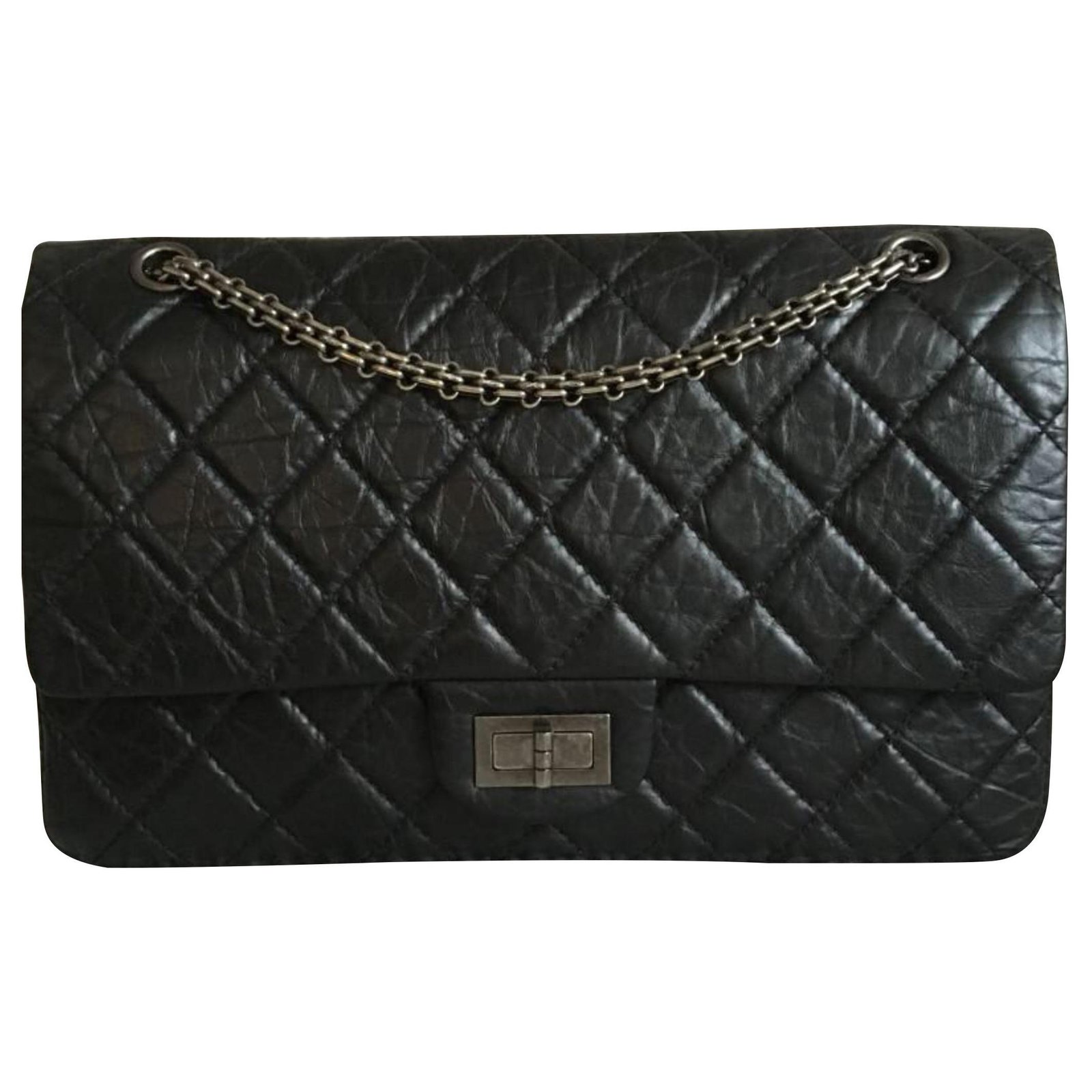  Chanel Reissue 277 Black Leather  - Joli Closet