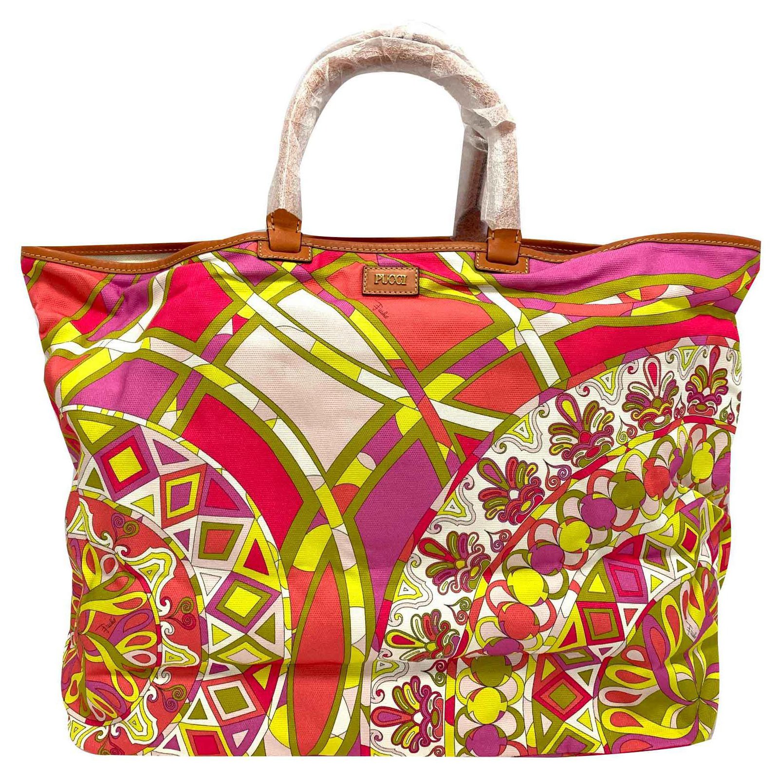 Emilio Pucci Canvas Top Handle Bag