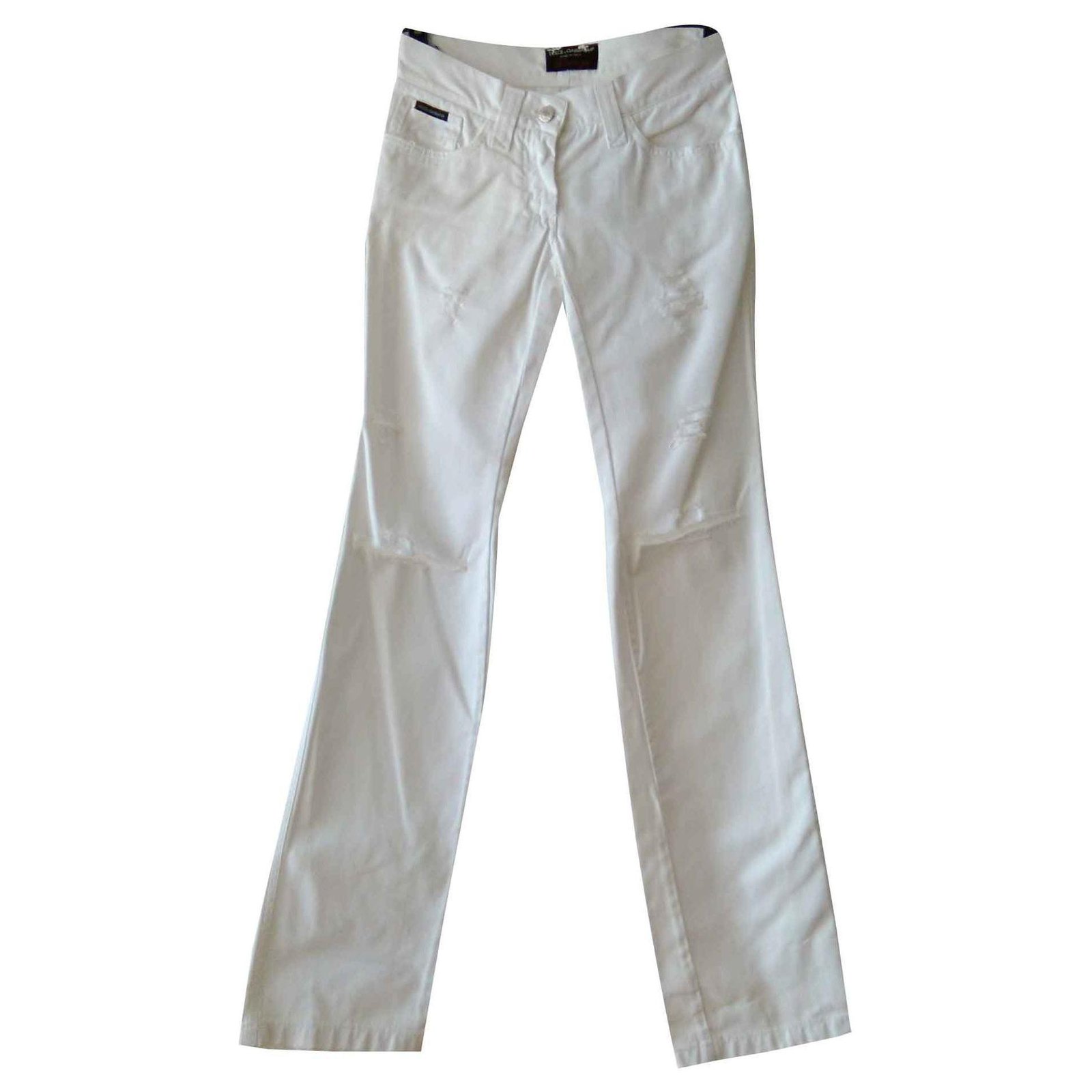 dolce gabbana white jeans