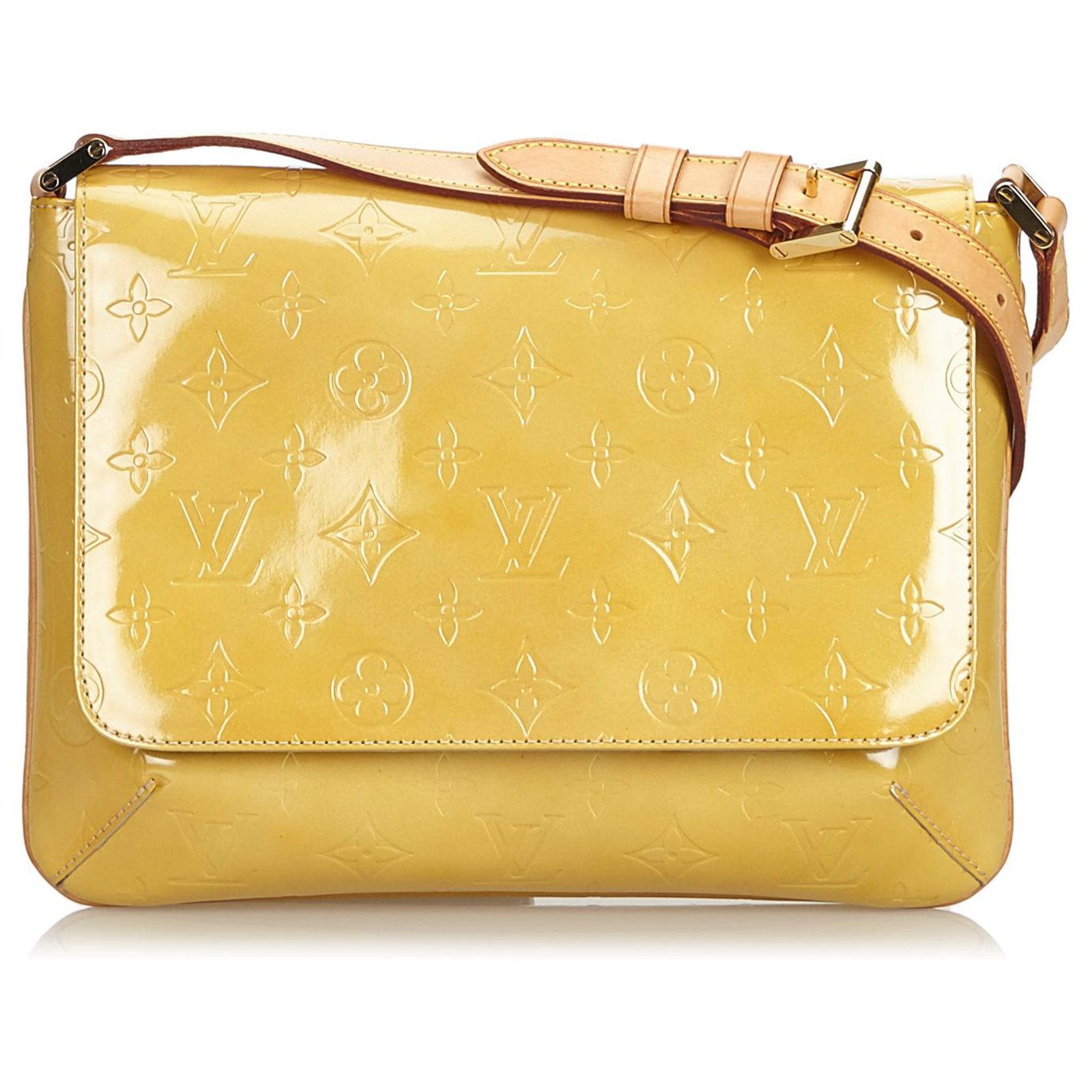 Louis Vuitton Yellow Vernis Thompson Street Leather Patent leather  ref.124012 - Joli Closet