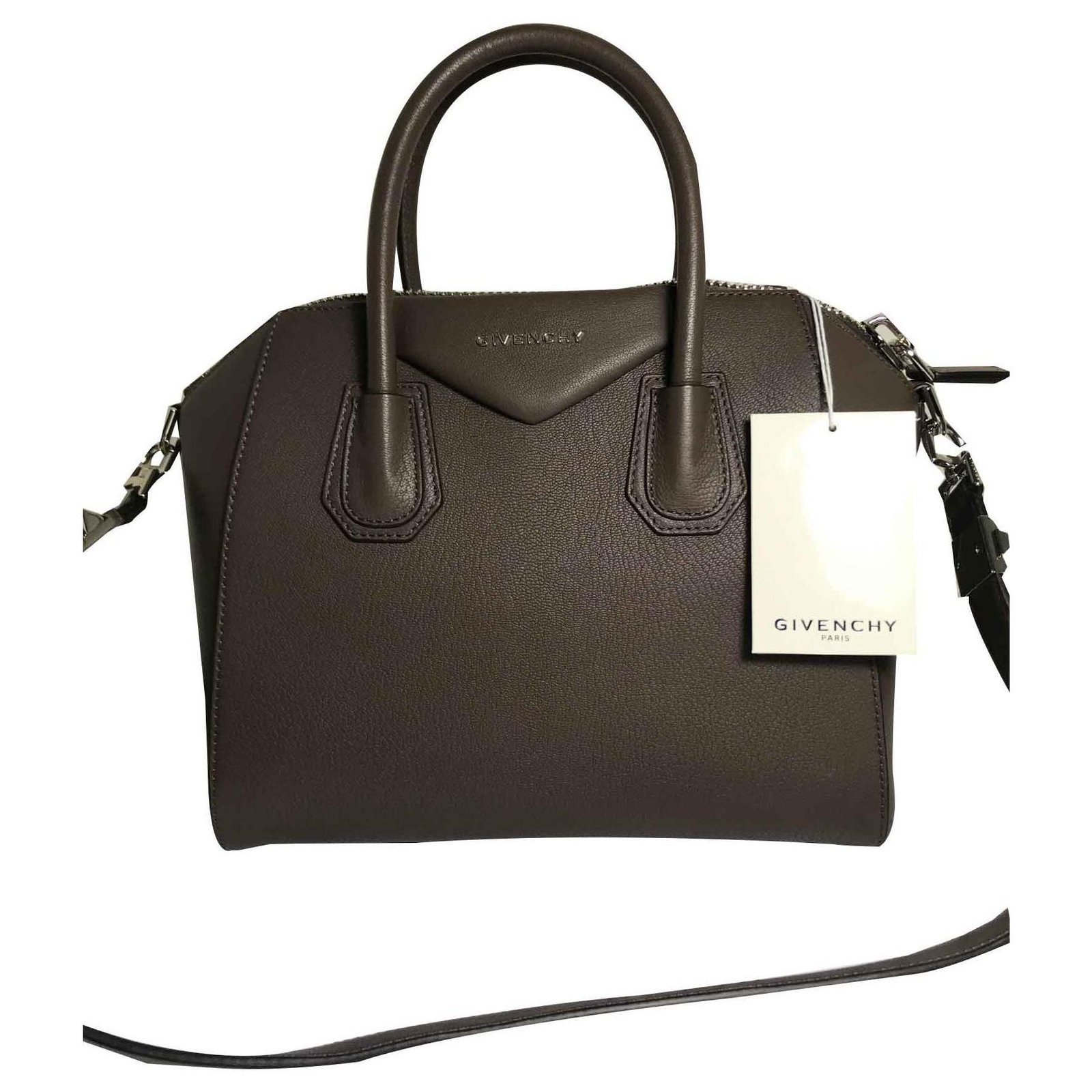 GIVENCHY ANTIGONA BAG BAG SMALL NEW Grey Leather ref.124051 - Joli