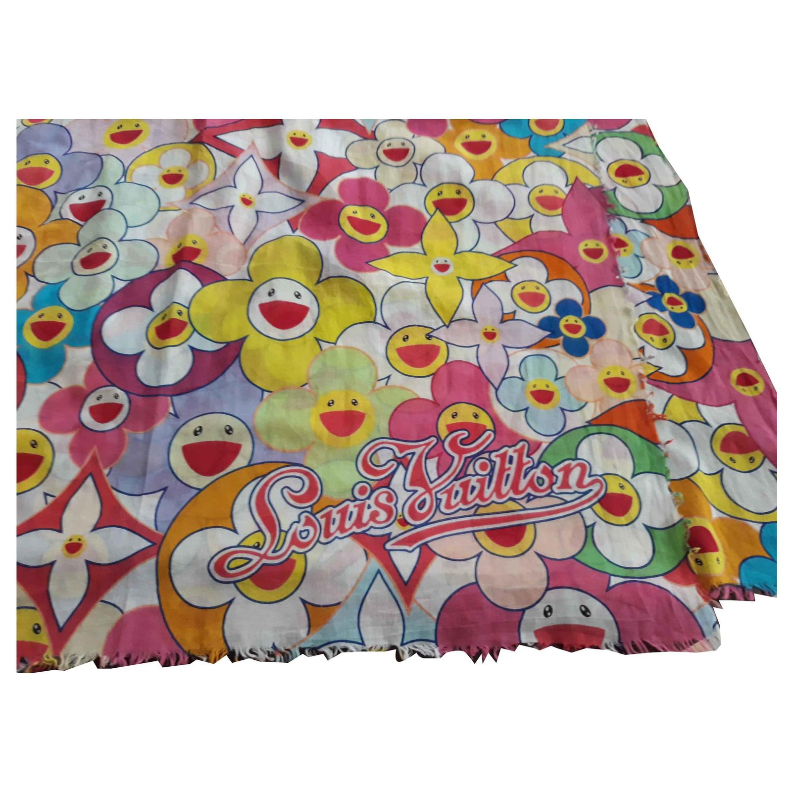 Louis Vuitton Cosmic Blossom by Takashi Murakami Scarves Cotton Multiple colors ref.124065 ...