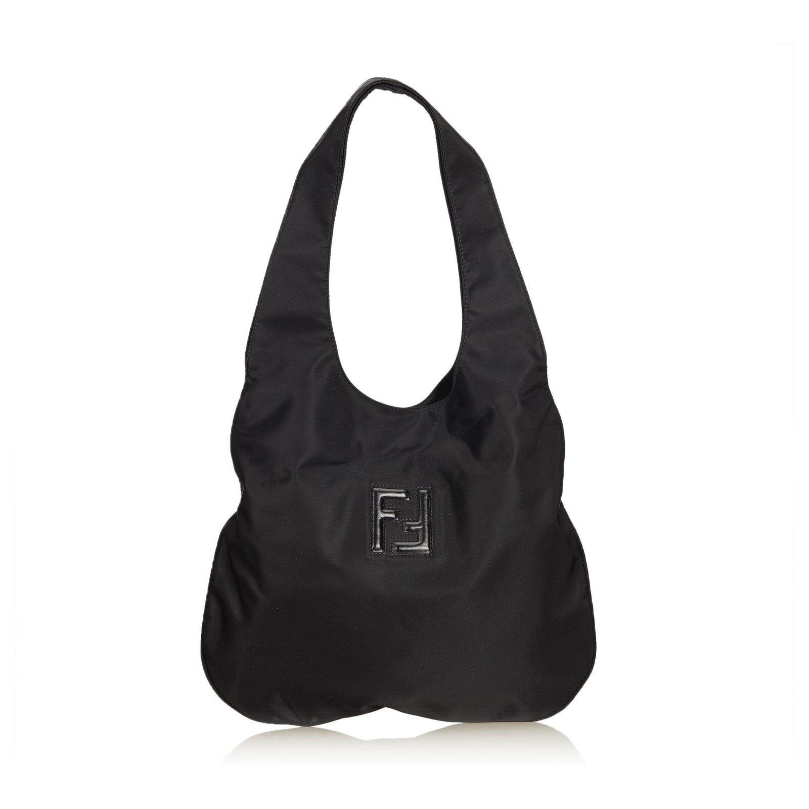 Black Nylon Hobo Bag