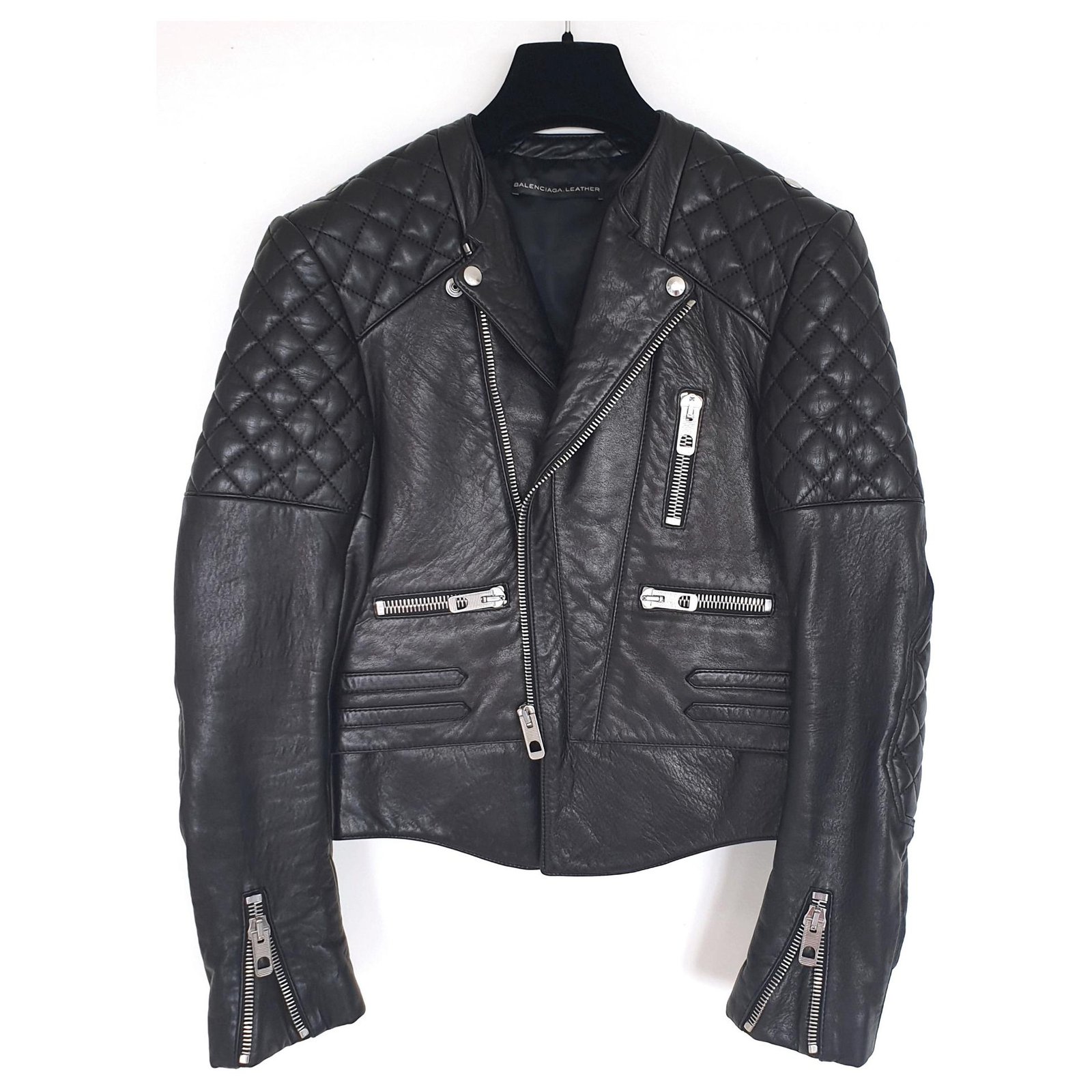 balenciaga quilted motorcycle jacket