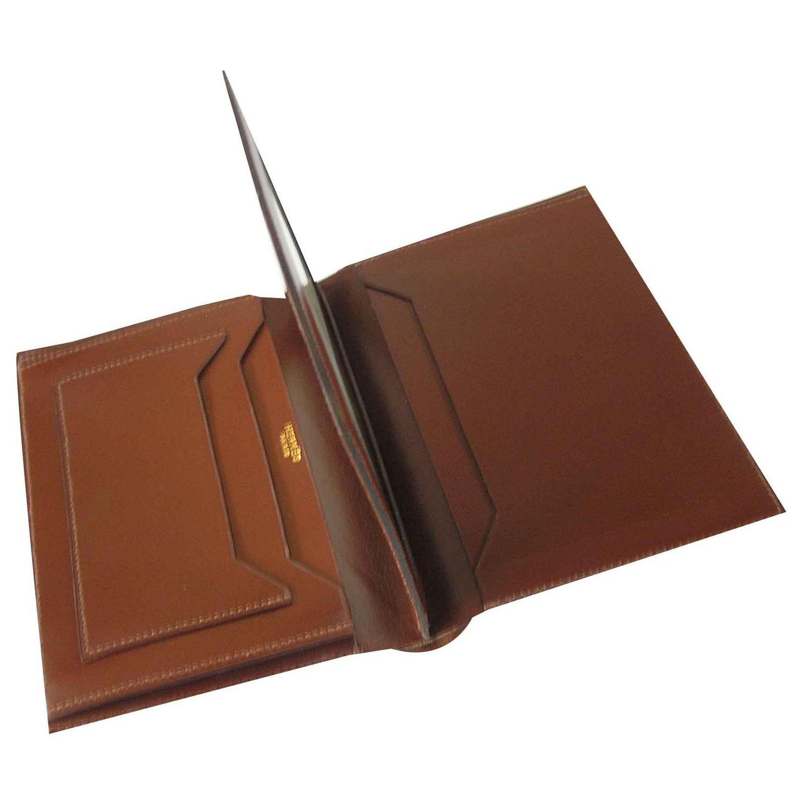Hermès Wallet card holder Cognac Leather ref.124753 - Joli Closet