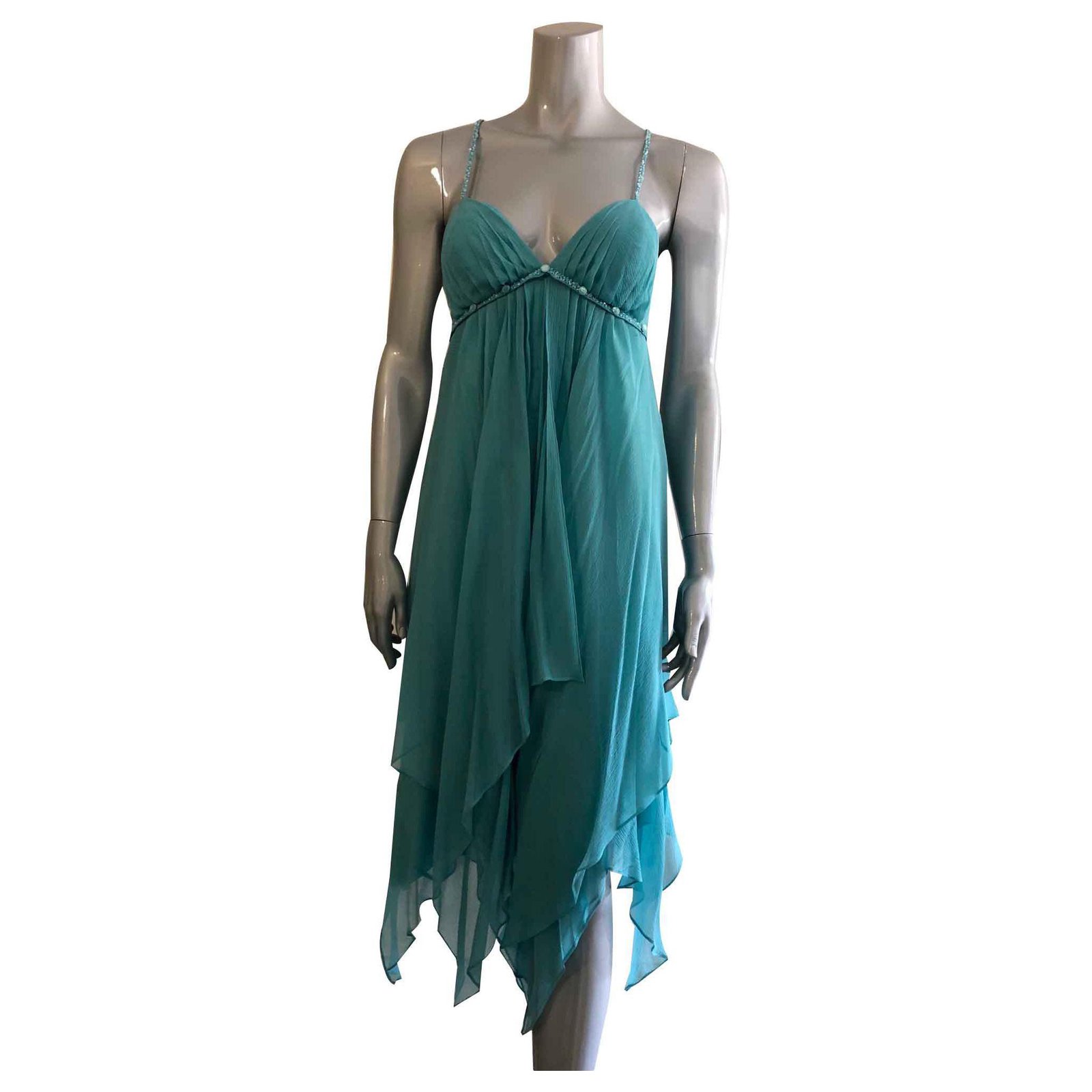bcbg turquoise dress