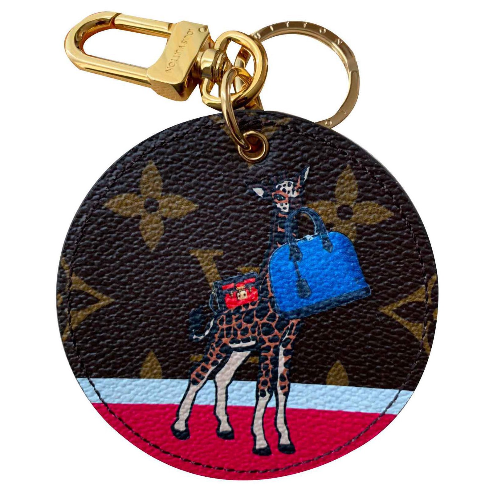 Louis Vuitton Monogram Canvas Illustre Giraffe Key Holder and Bag
