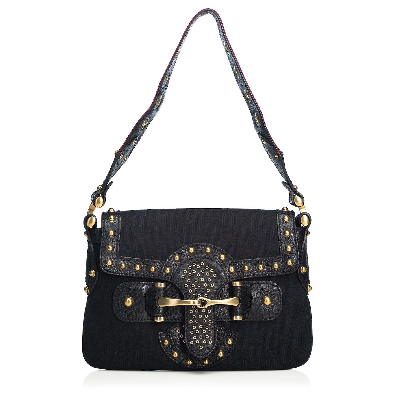 gucci pelham studded shoulder bag
