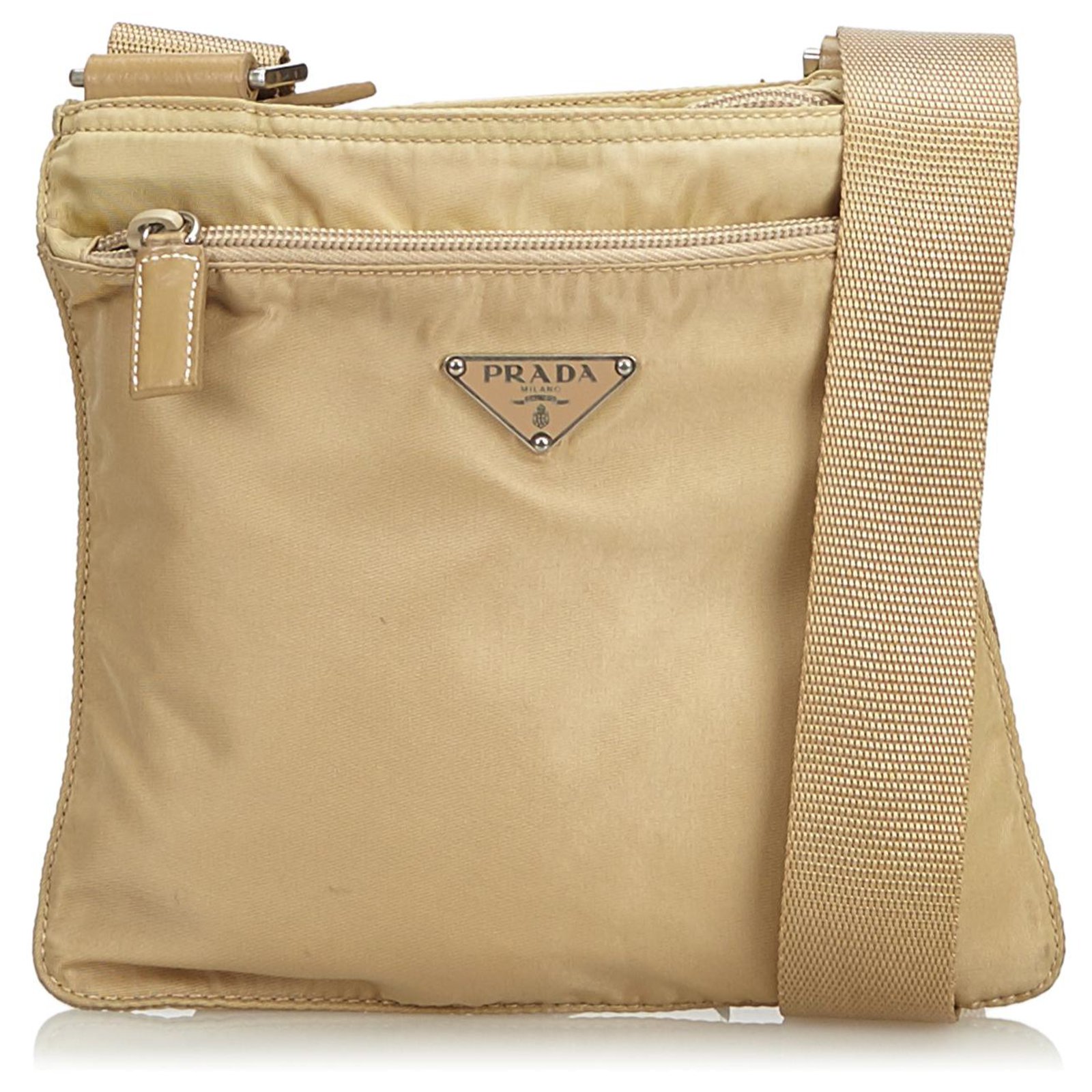 Prada Prada Brown Nylon Crossbody Bag 