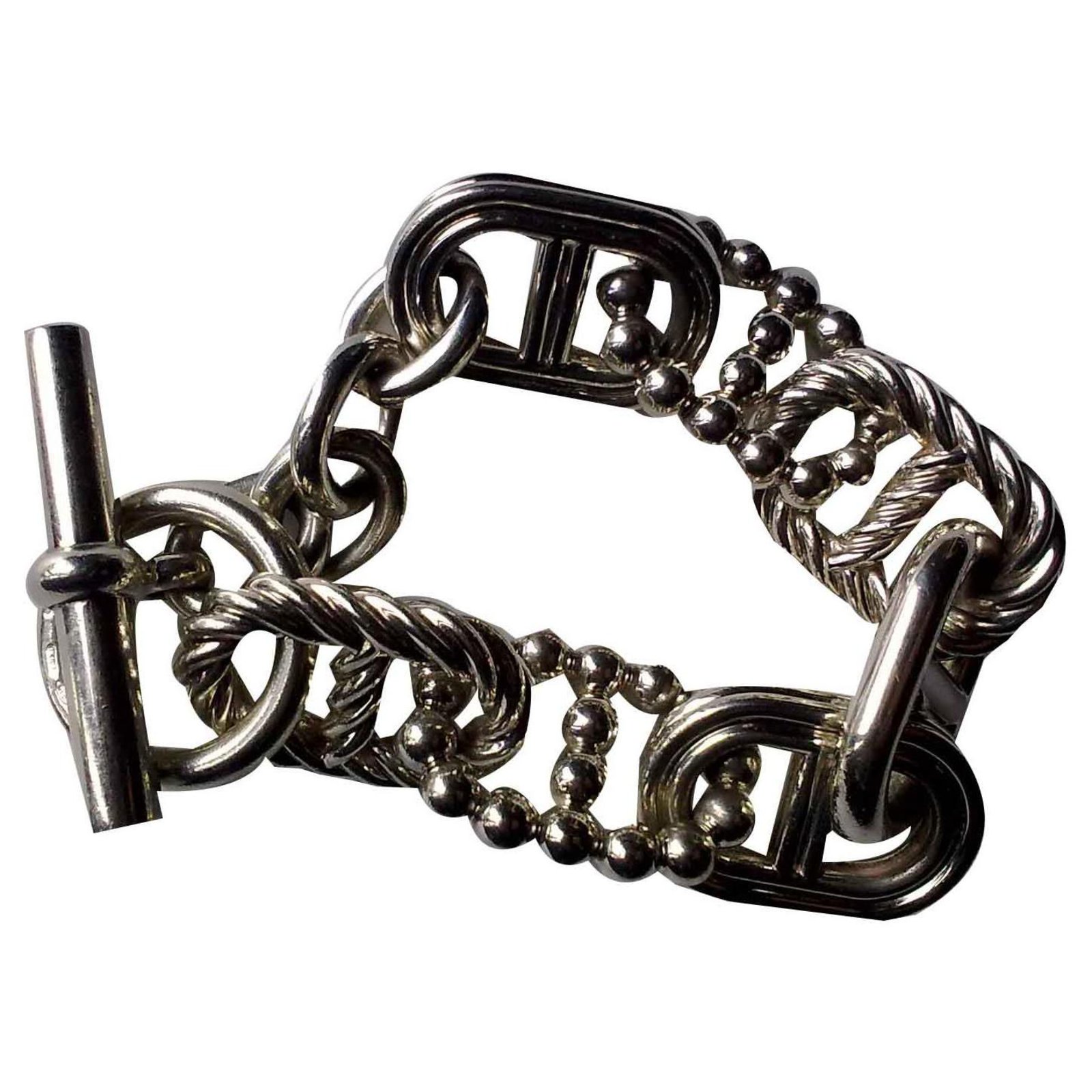 Hermès Anchor chain Parade 7 links Silvery Silver ref.125834 - Joli Closet