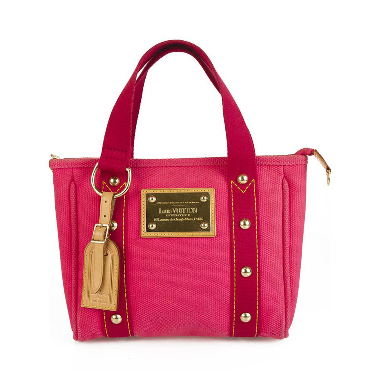 Louis Vuitton Limited Edition Pink Toile Canvas Antigua Cabas MM Tote Bag  Cotton ref.126031 - Joli Closet