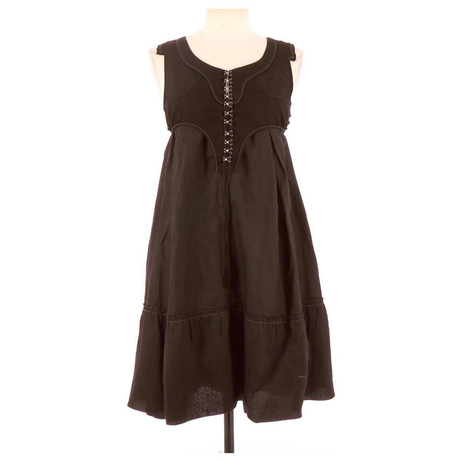 Marithé et François Girbaud robe Black Linen ref.126557 - Joli Closet