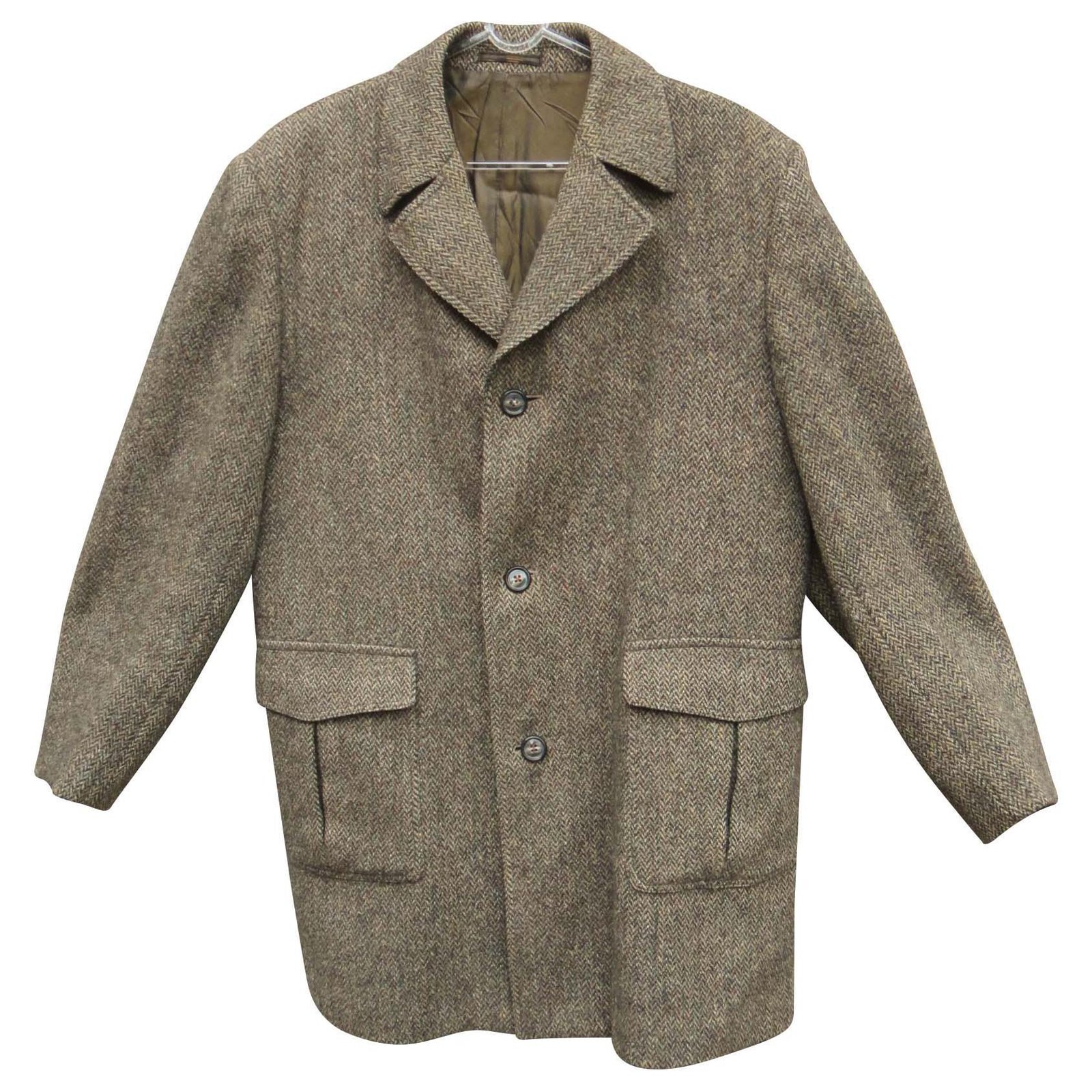 Autre Marque Dunn & Co coat in Harris Tweed Brown Wool ref.126666 ...