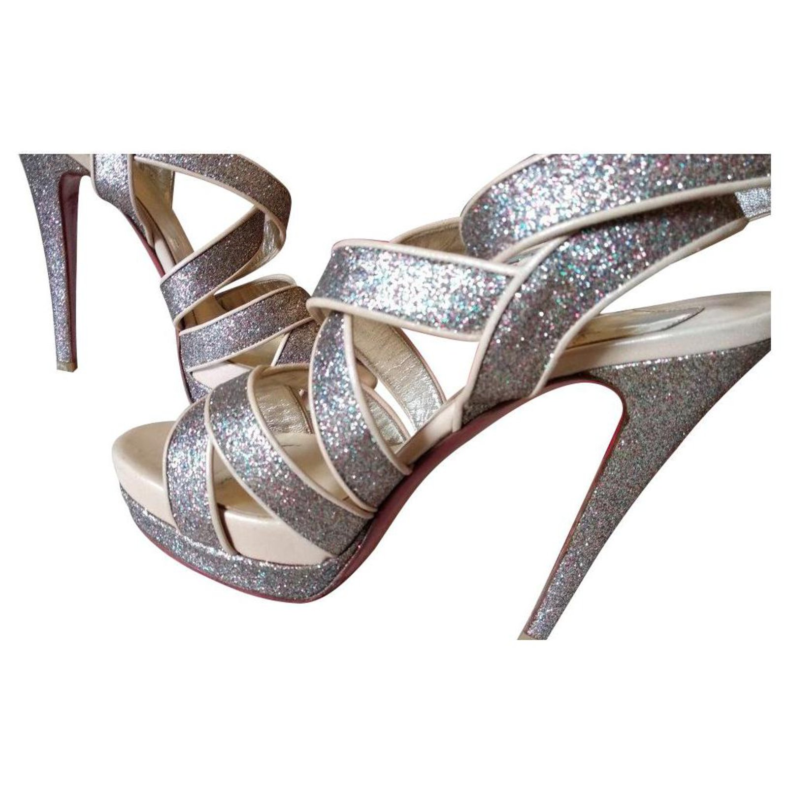 louboutin glitter heels