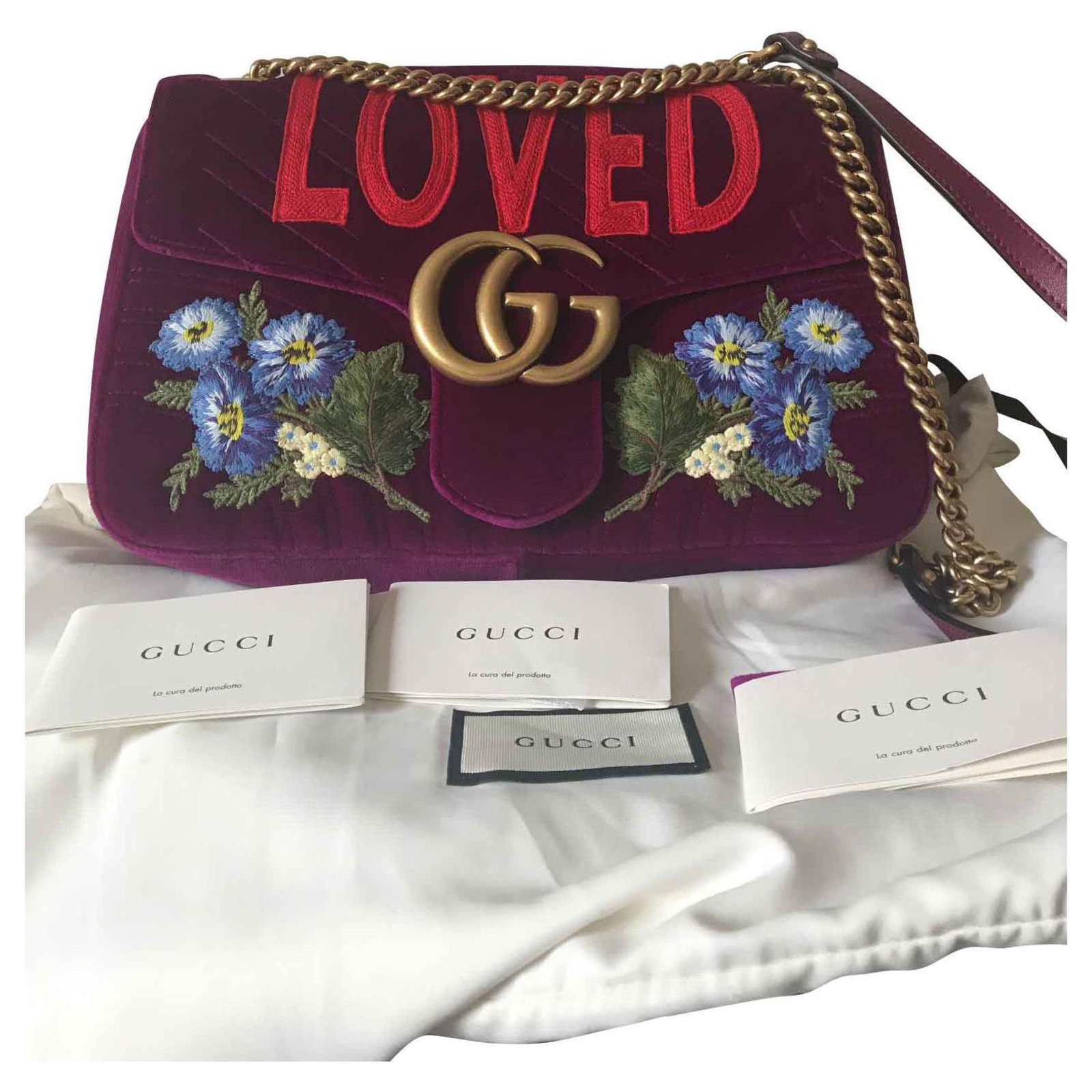 Gucci Marmont loved Handbags Velvet 