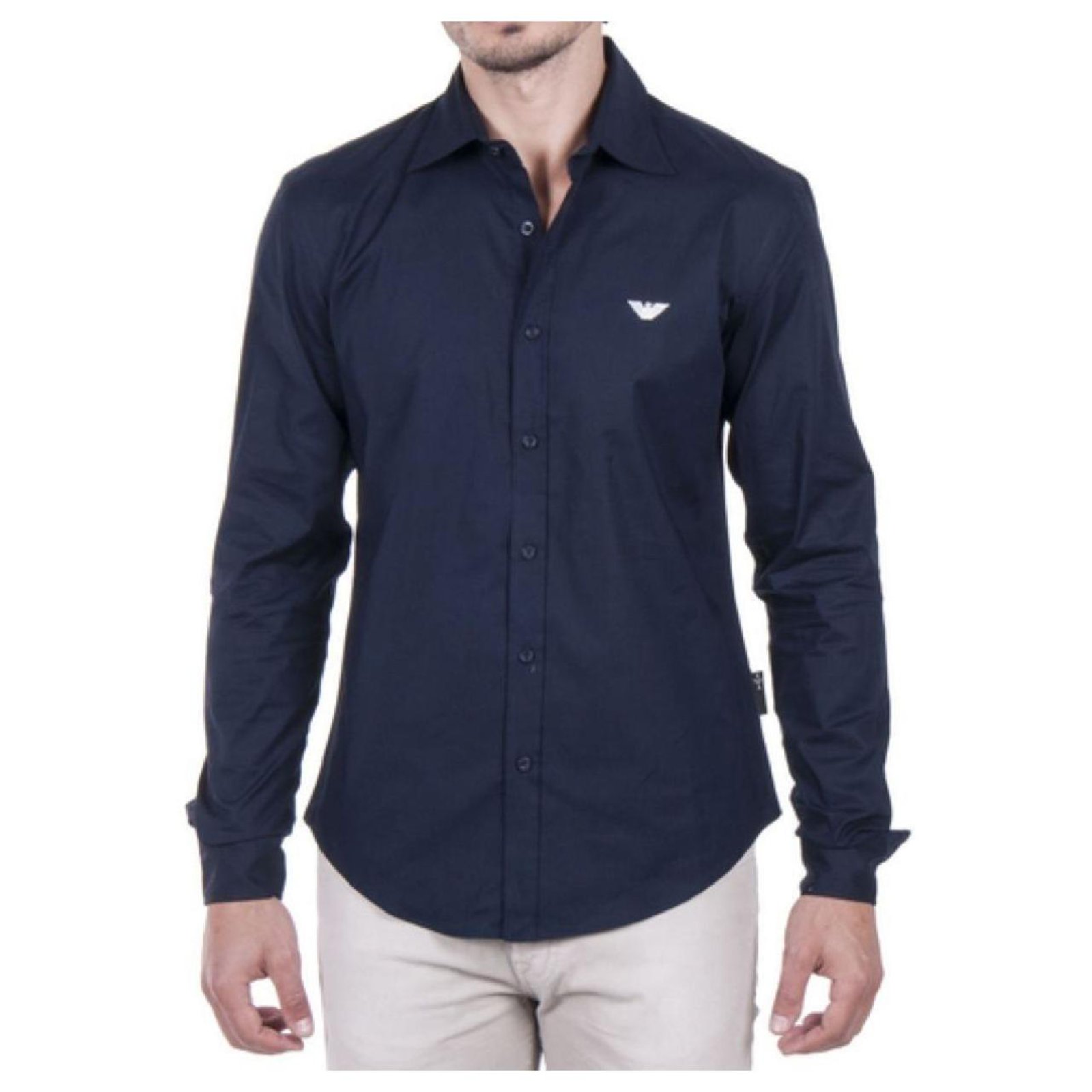 emporio armani blue shirt