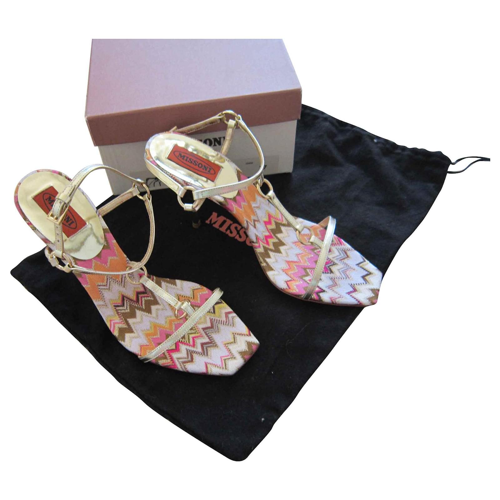 Sandalias missoni Multicolor Cuero ref.128655 - Joli Closet