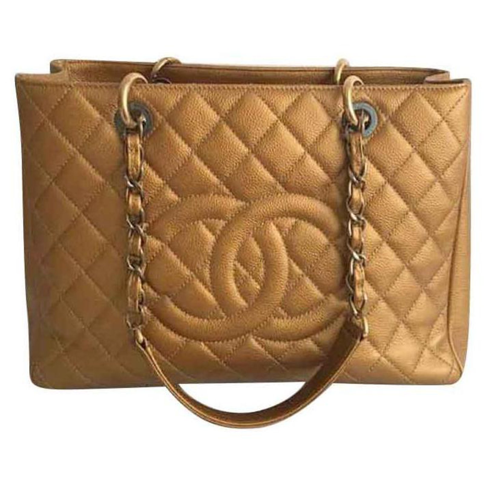 chanel gold tote bag