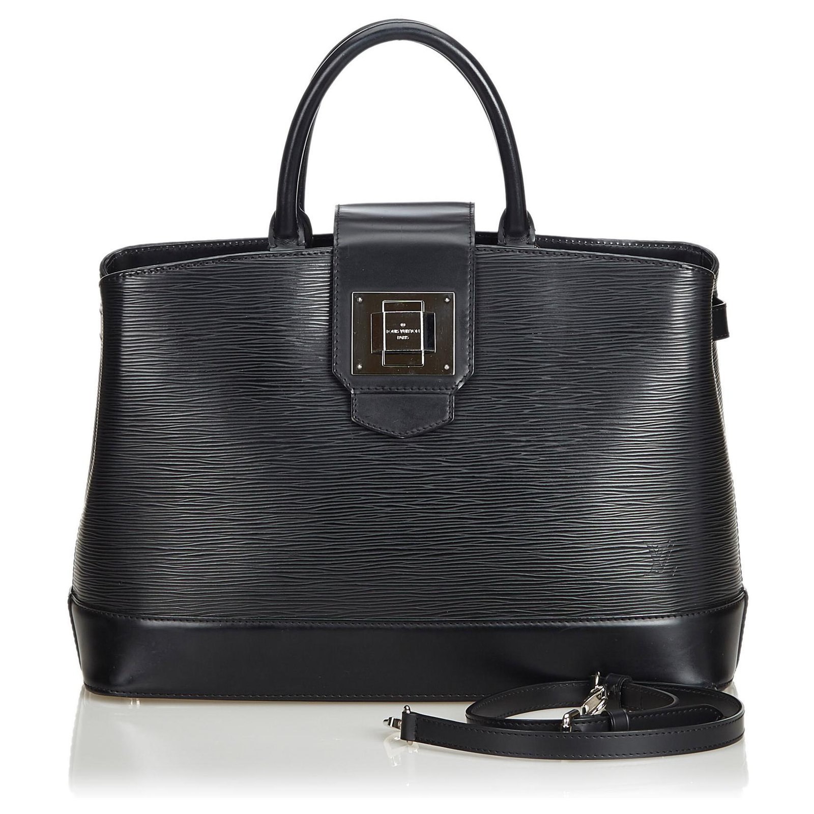 Louis Vuitton Black Epi Mirabeau GM Leather ref.128811 - Joli Closet