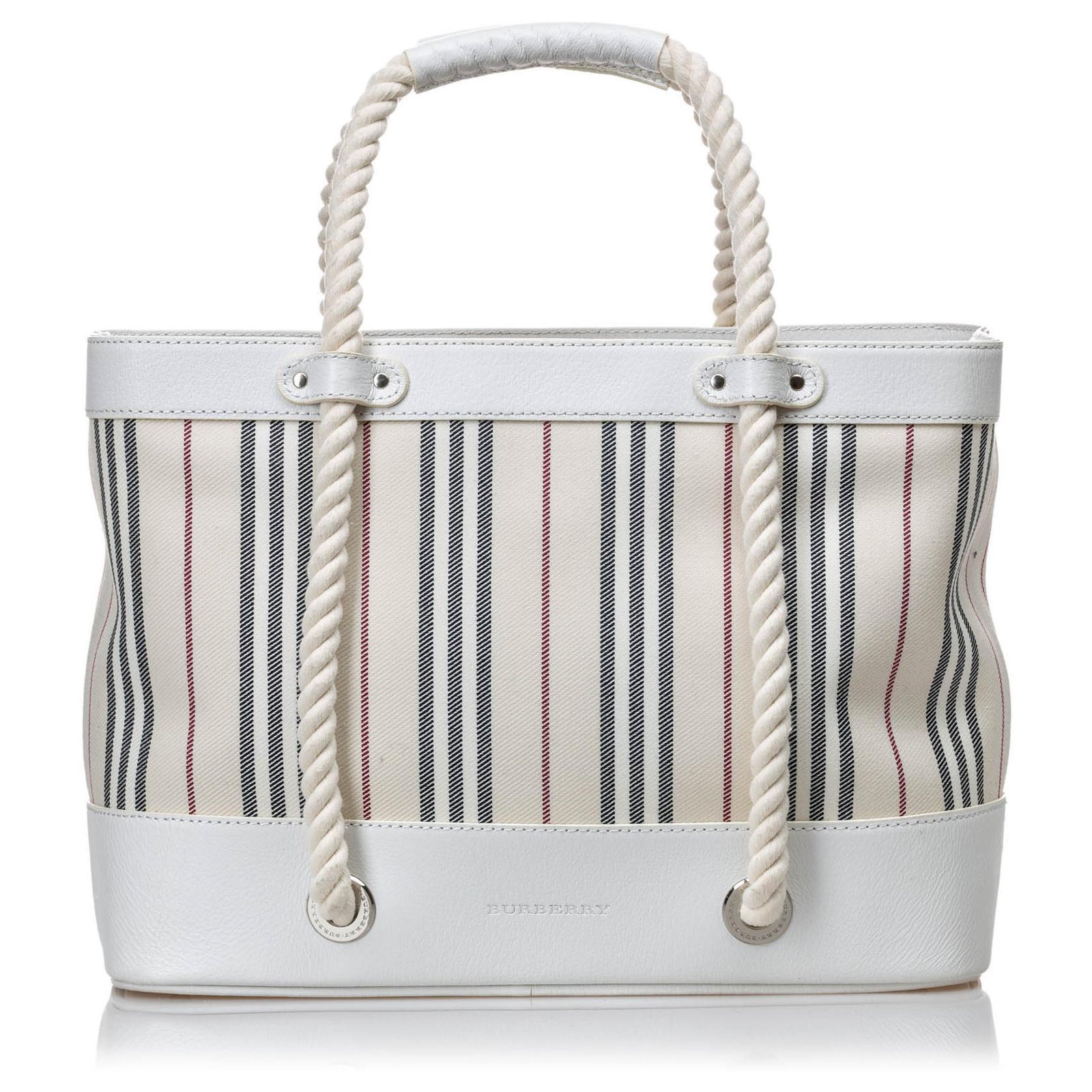 burberry tote bag white