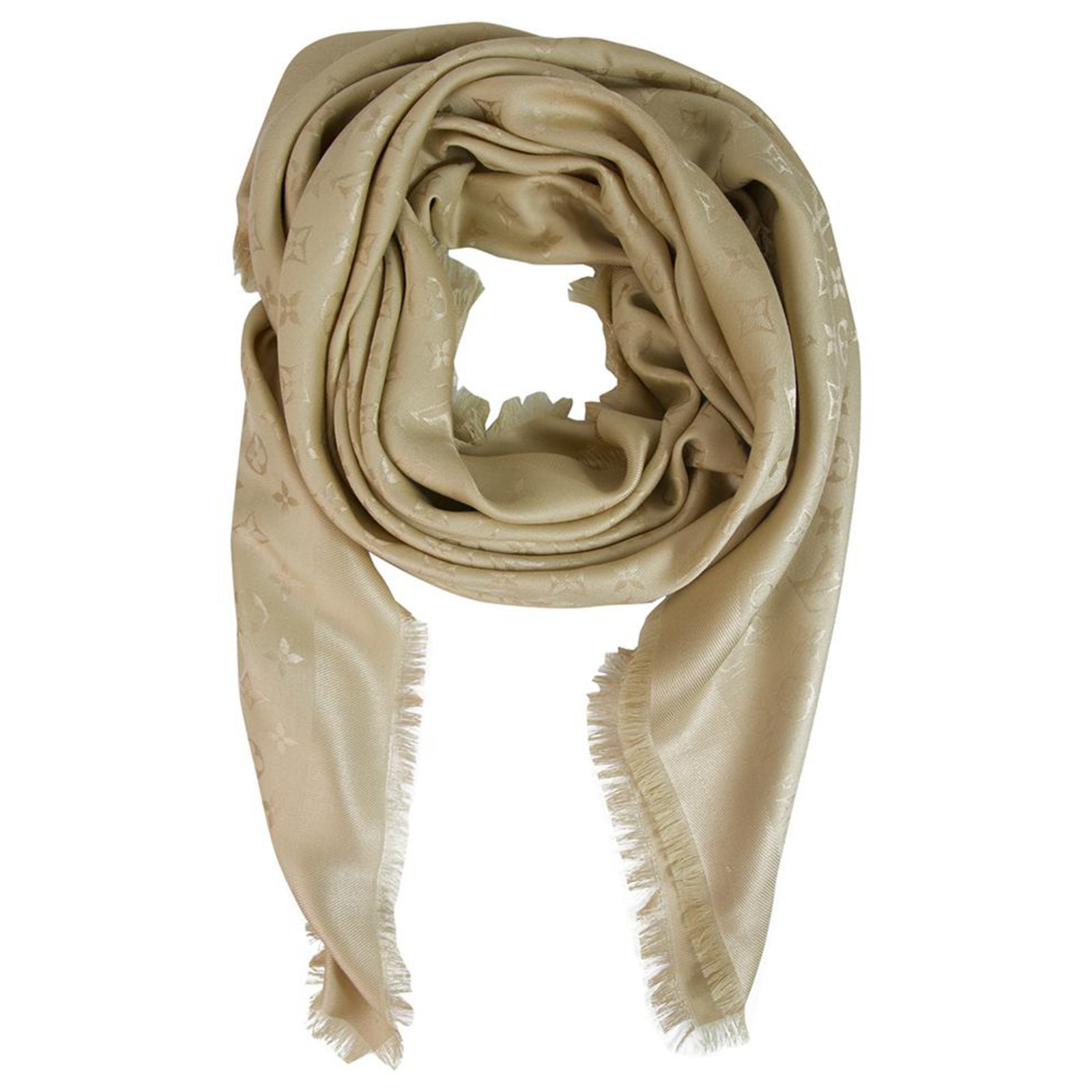 lv cream scarf