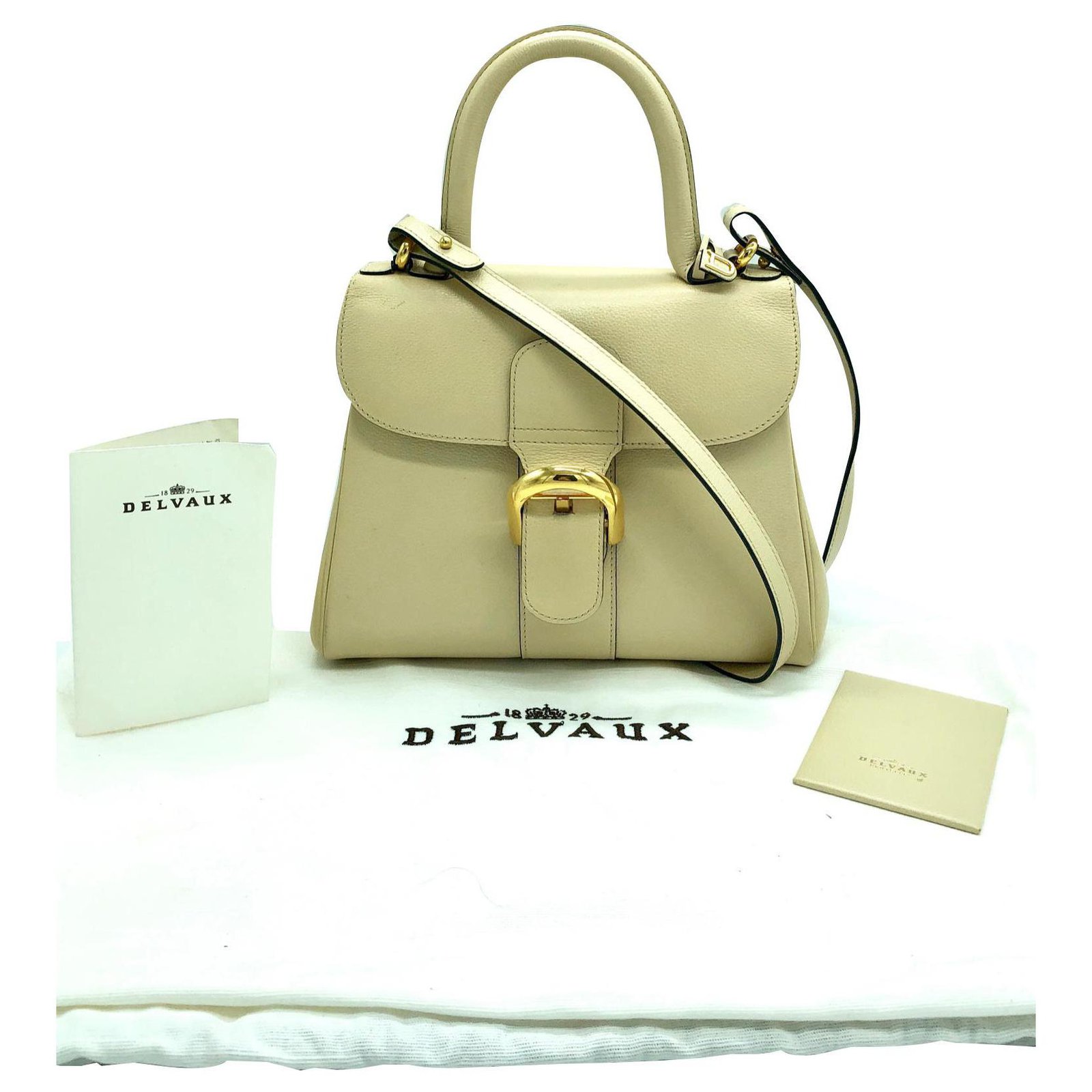 Delvaux The Brilliant Cream Leather ref.129424 - Joli Closet