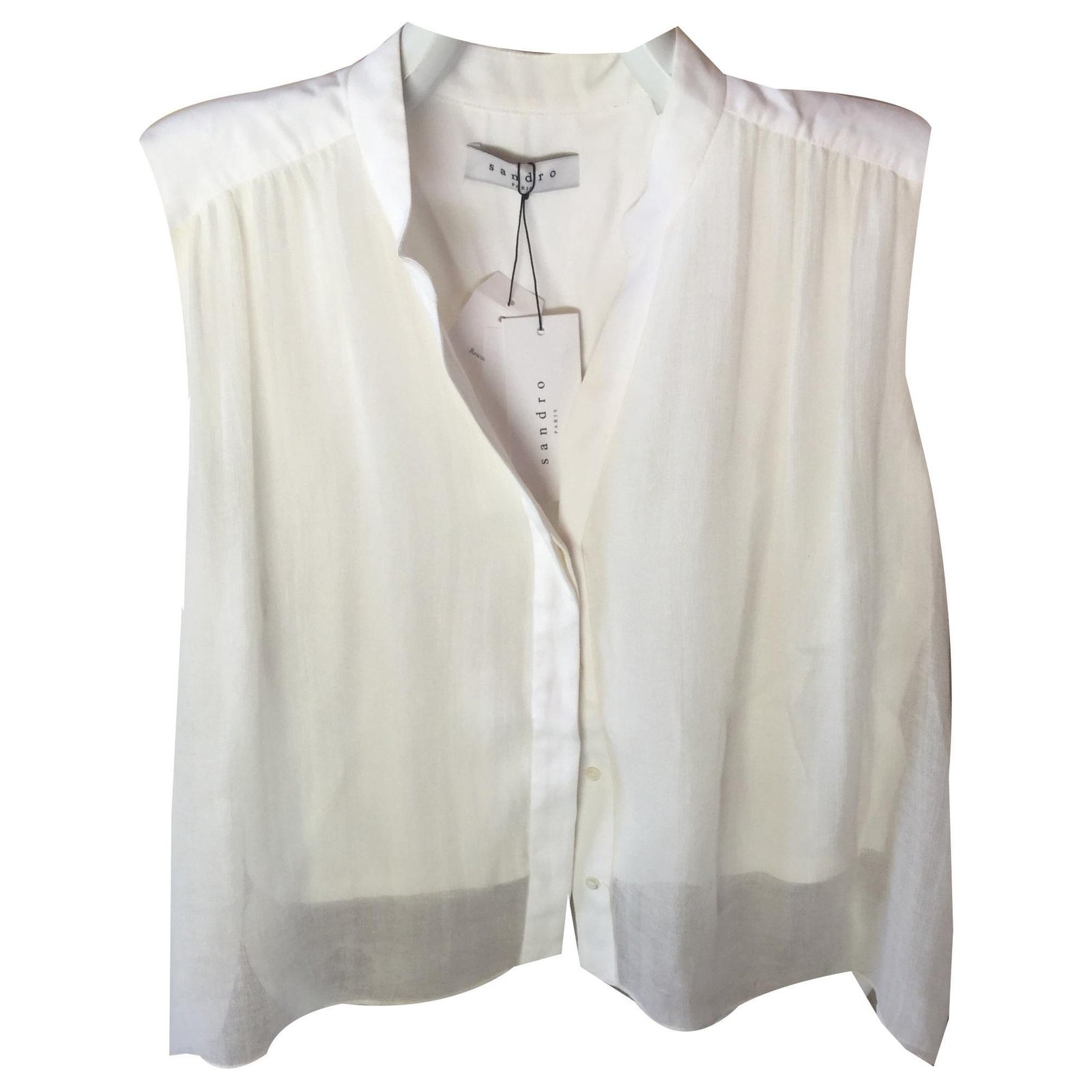 sandro white blouse