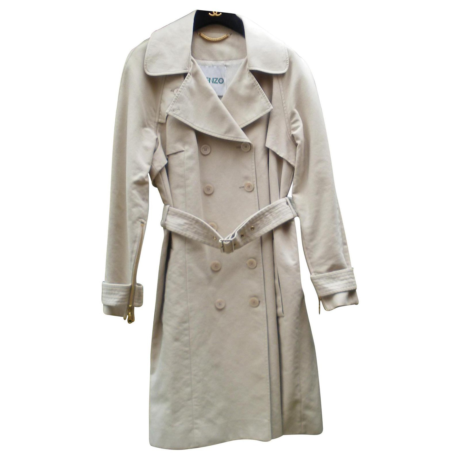 Kenzo Trench coats Beige Cotton ref.129630 - Joli Closet